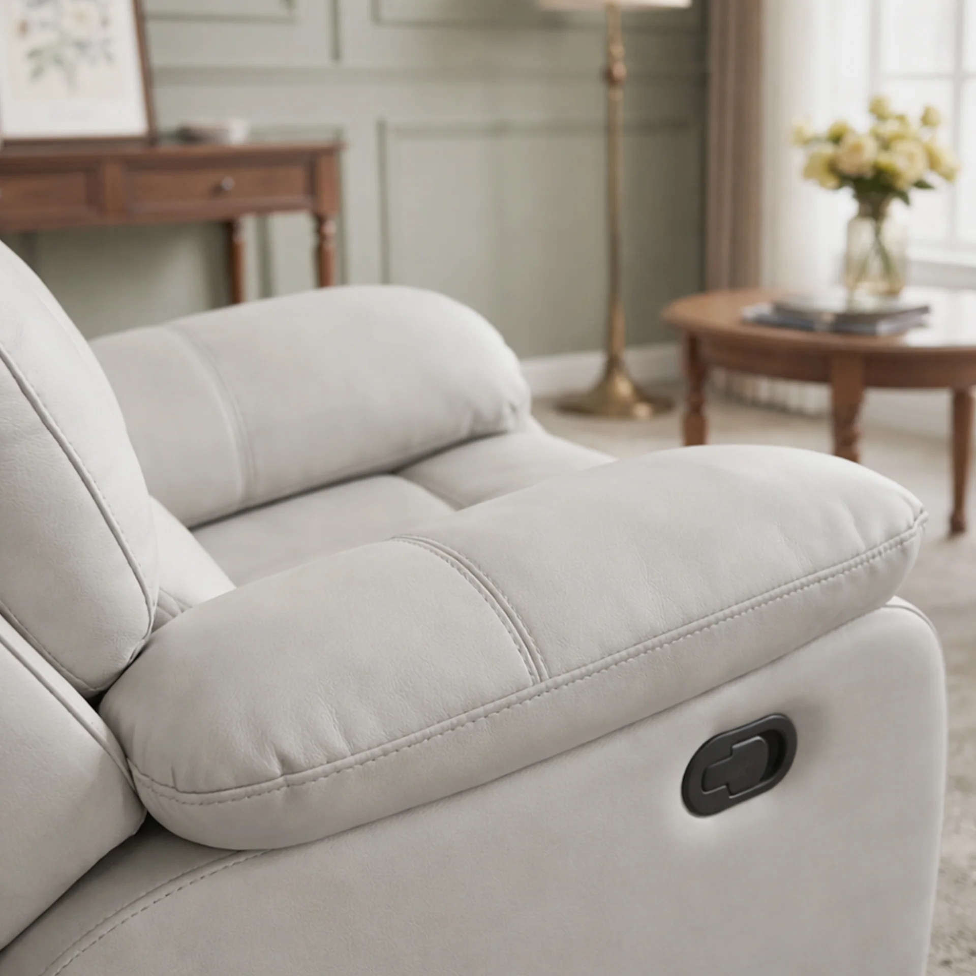 Wilson Manual Recliner Chair - Beige - Image 6