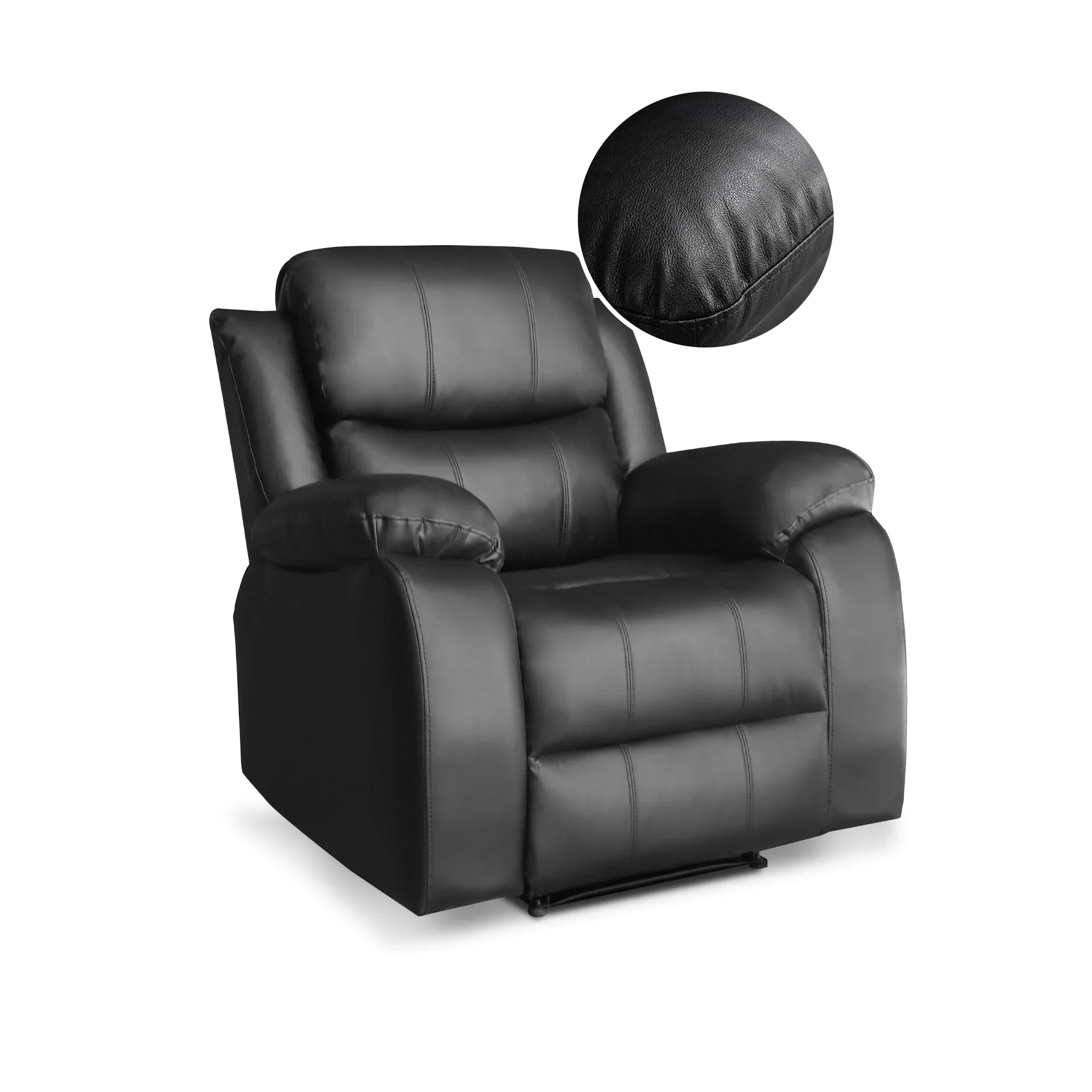 Wilson Manual Recliner Chair - Black - Image 6