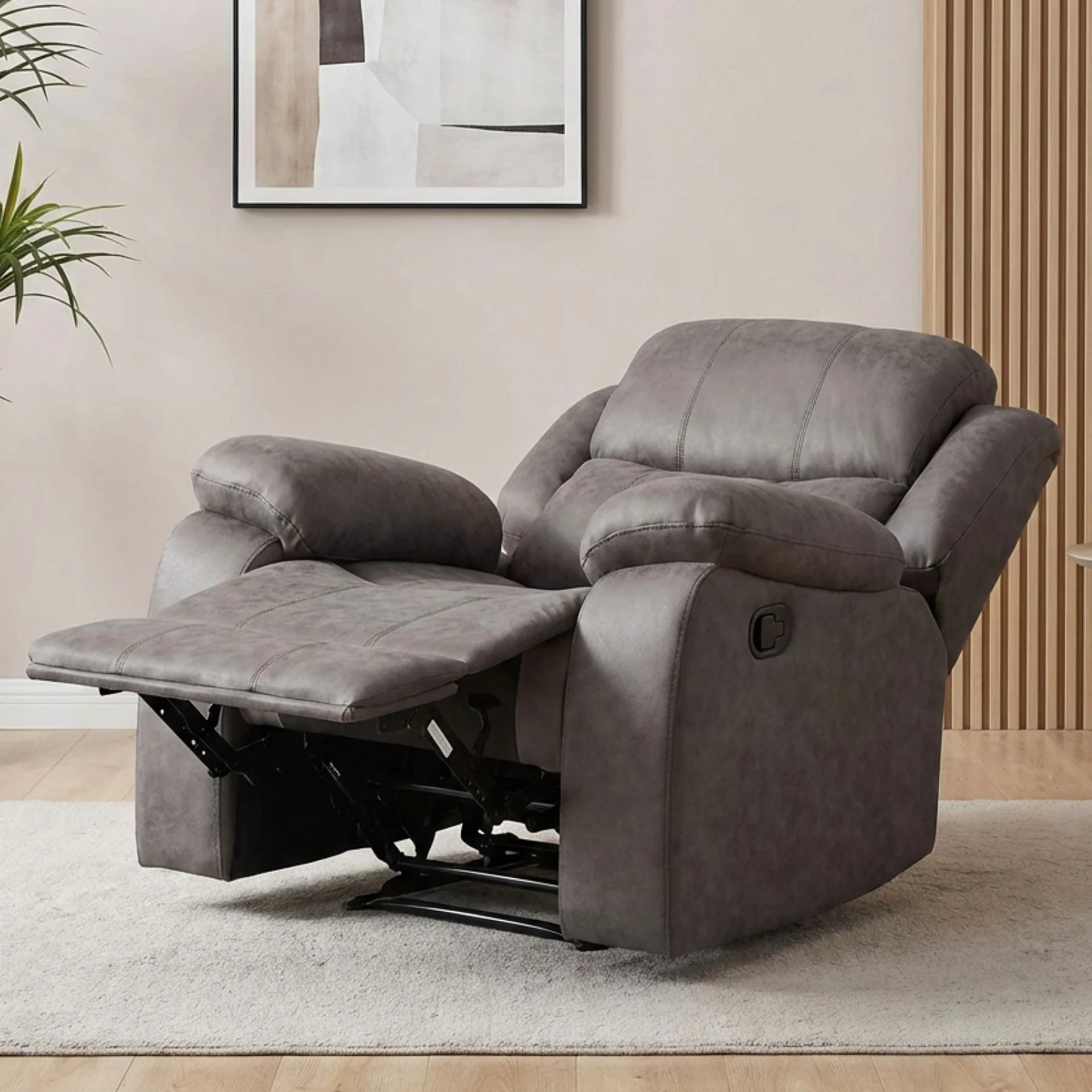 Wilson Manual Recliner Chair - Brown - Image 3