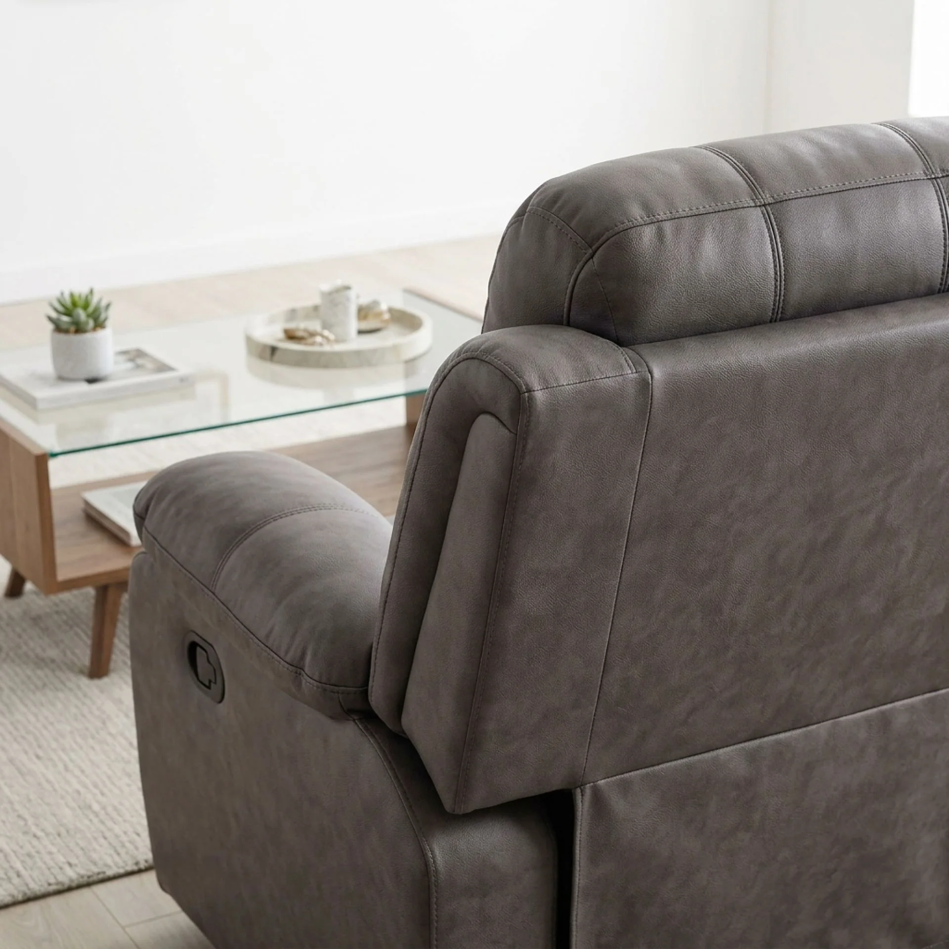 Wilson Manual Recliner Chair - Brown - Image 7