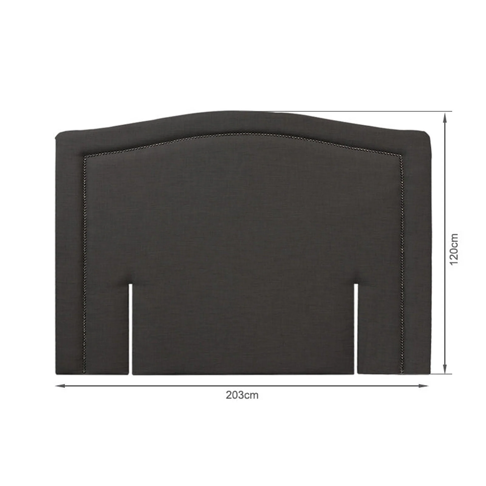 WINSTON Upholstered Headboard California King - BLACK - Image 2