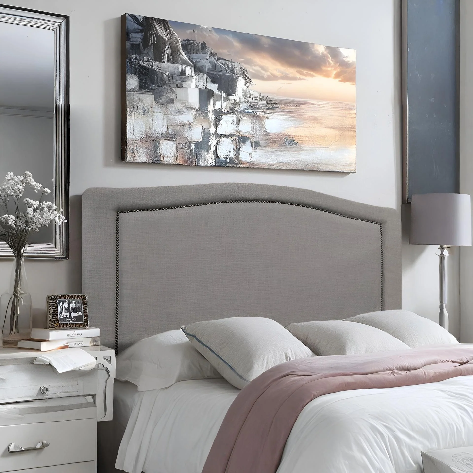 WINSTON Upholstered Headboard California King - SLATE - Image 8