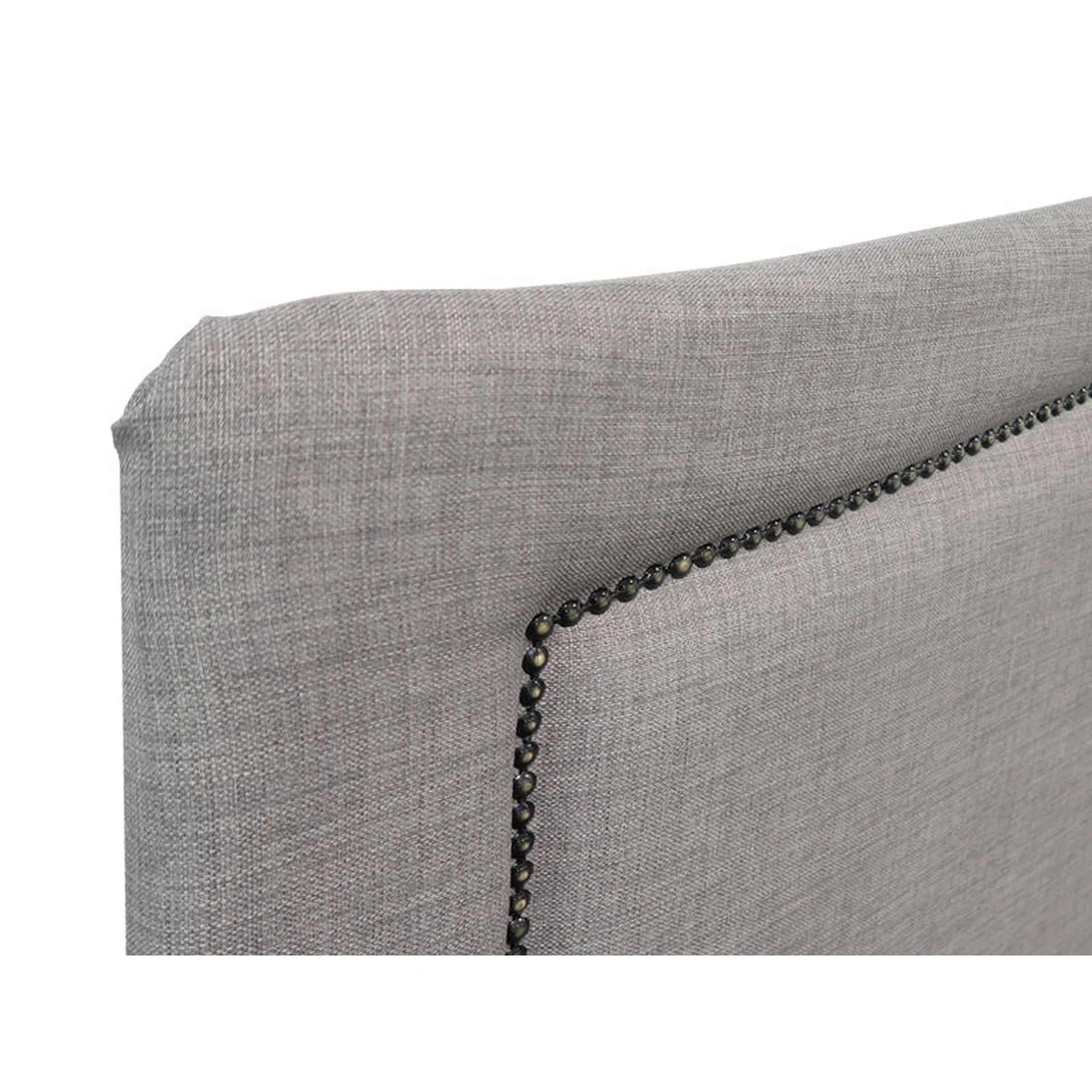 WINSTON Upholstered Headboard Double - GREY - Image 7