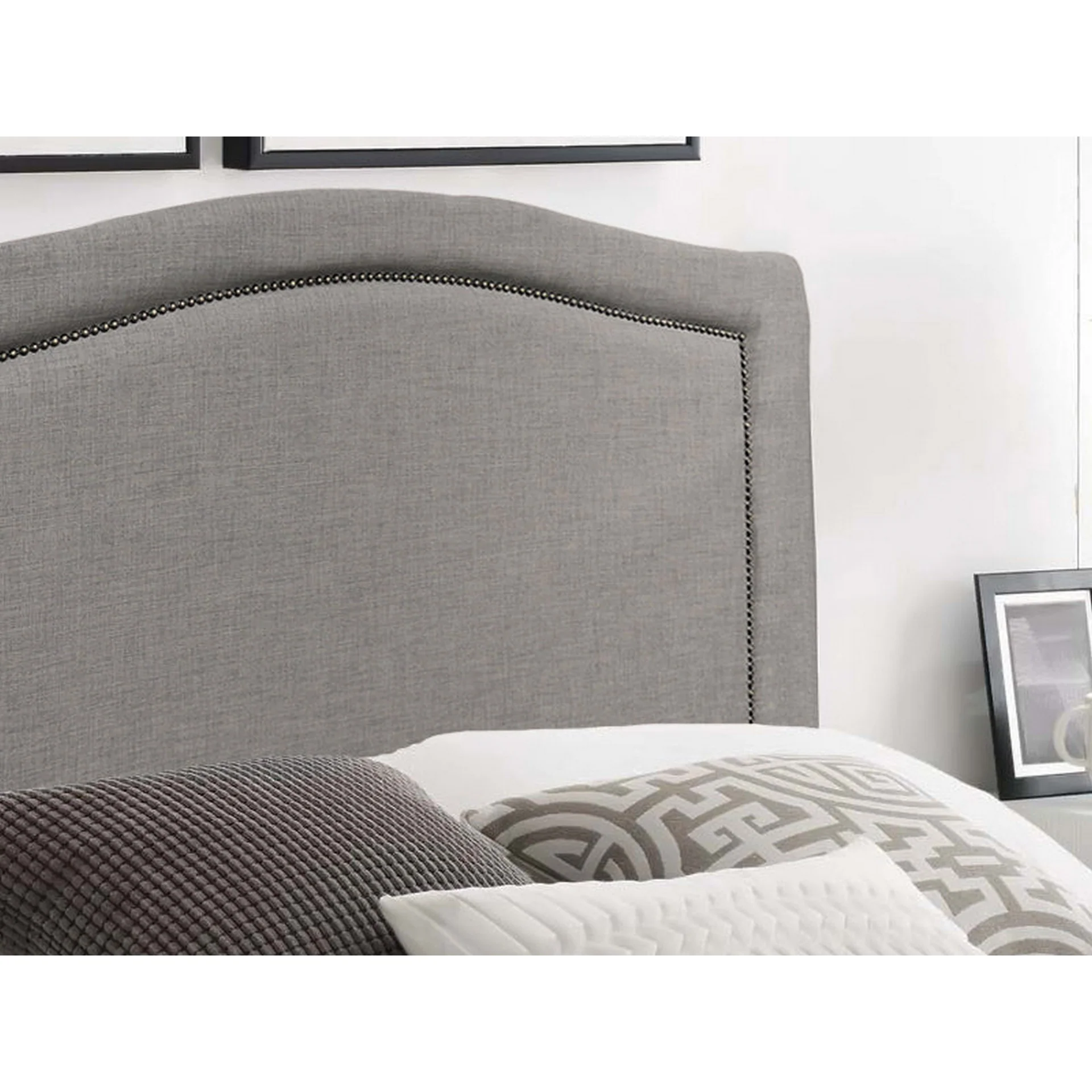 WINSTON Upholstered Headboard Double - SLATE - Image 5
