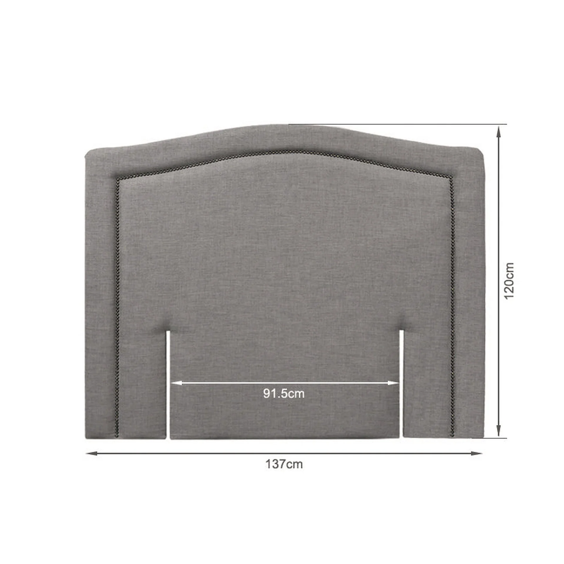 WINSTON Upholstered Headboard Double - SLATE - Image 8