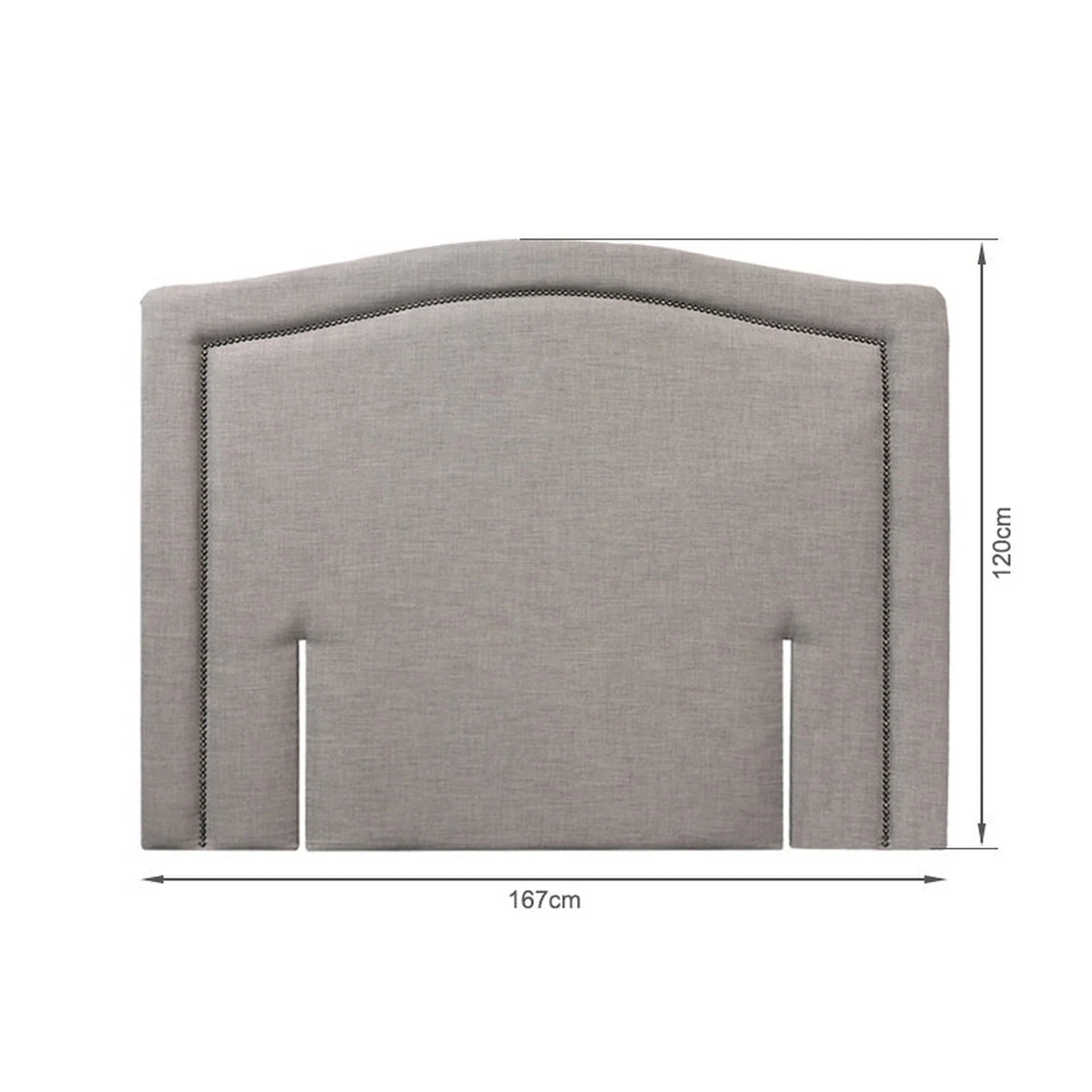 WINSTON Upholstered Headboard King - GREY - Image 4