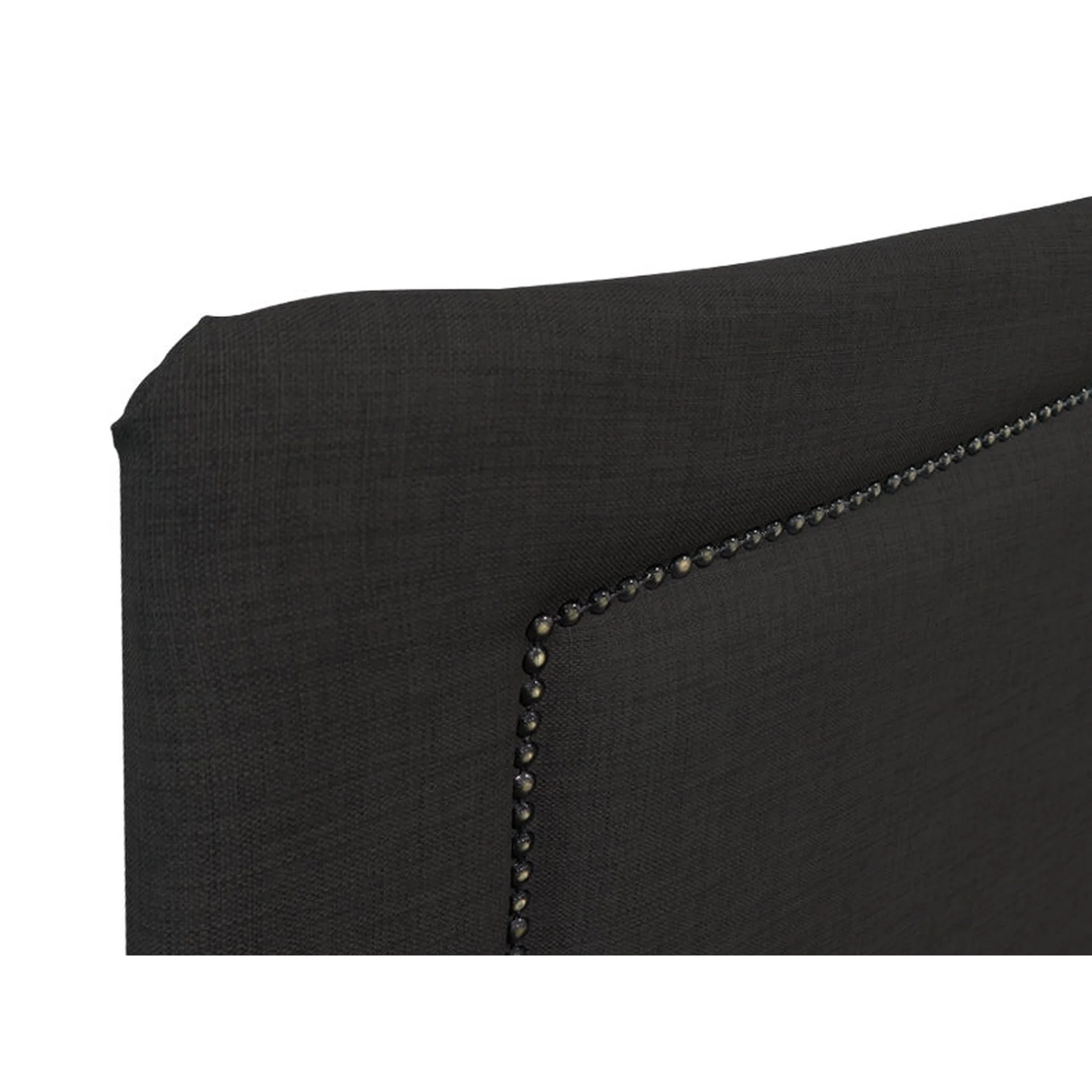 WINSTON Upholstered Headboard Single - BLACK - Image 5