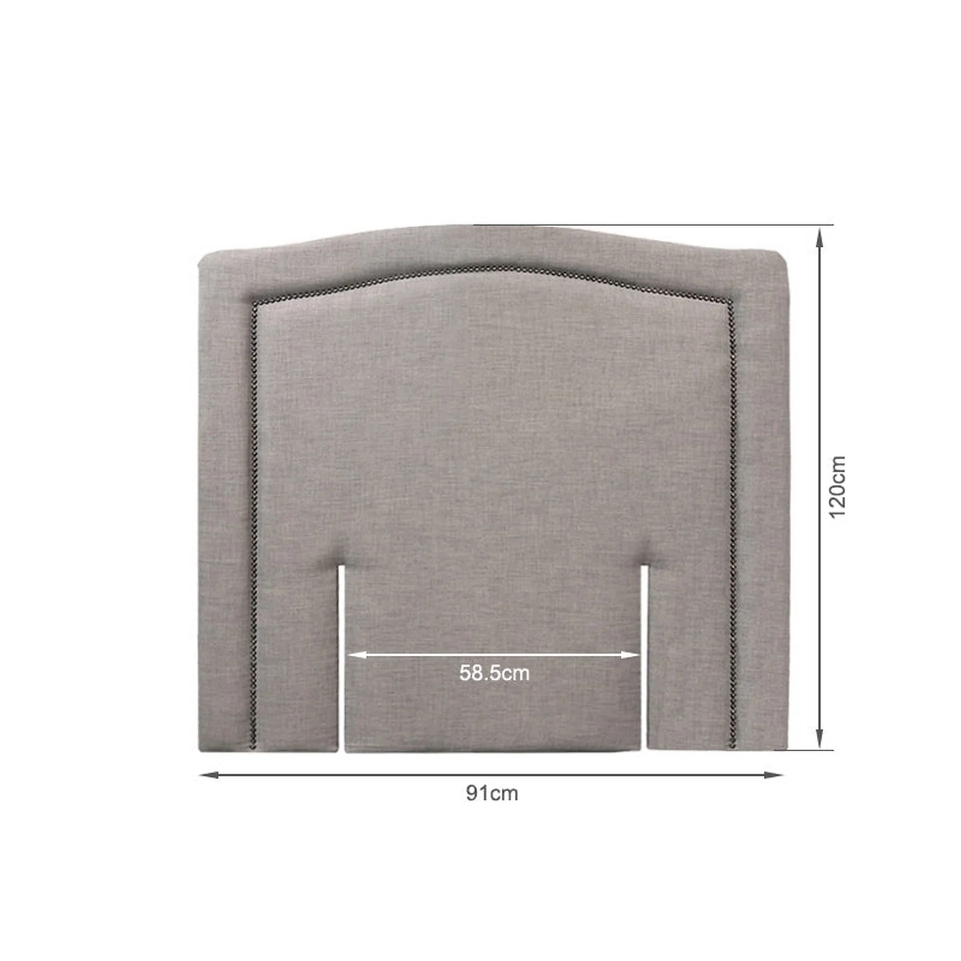 WINSTON Upholstered Headboard Single - GREY - Image 9
