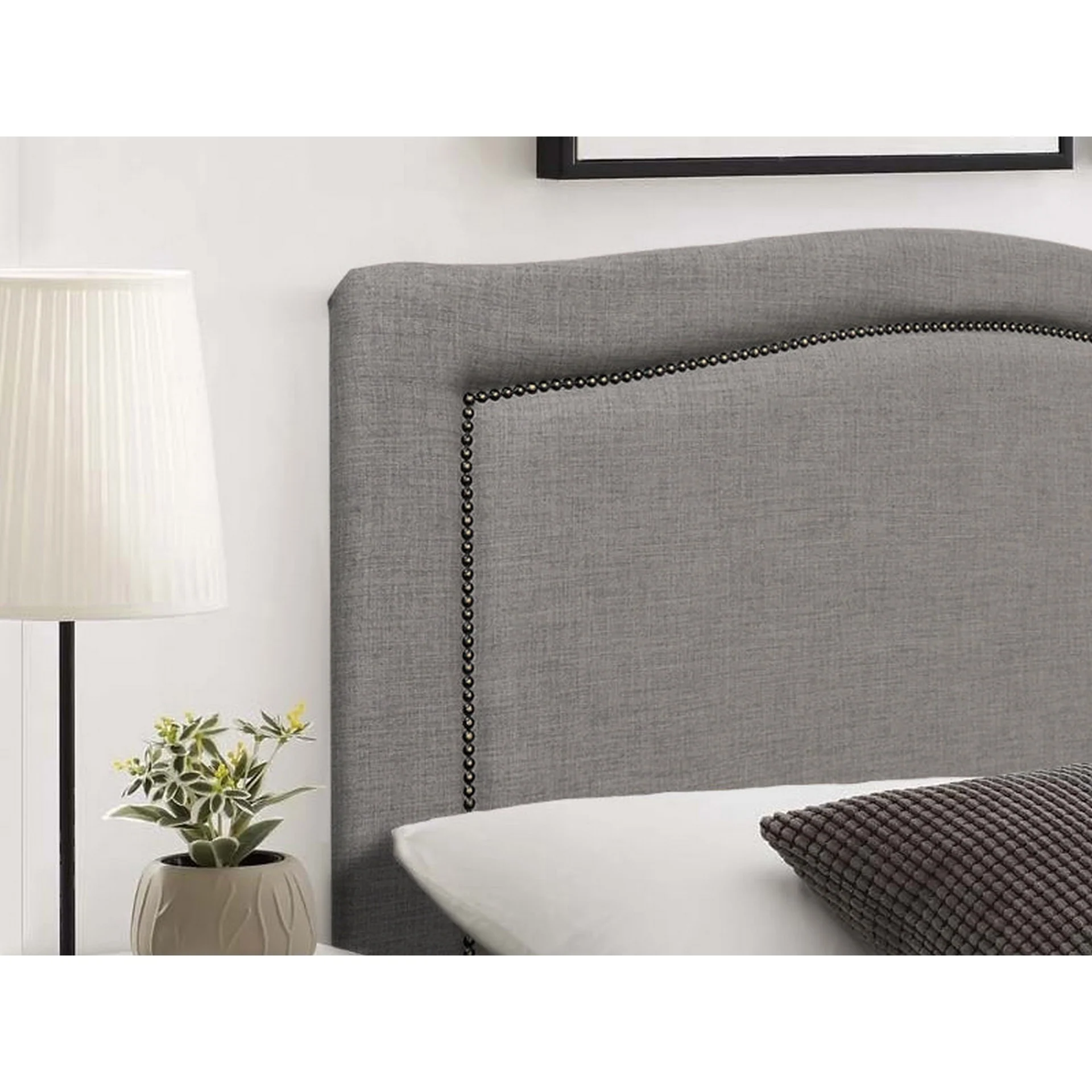 WINSTON Upholstered Headboard Super King - SLATE - Image 7