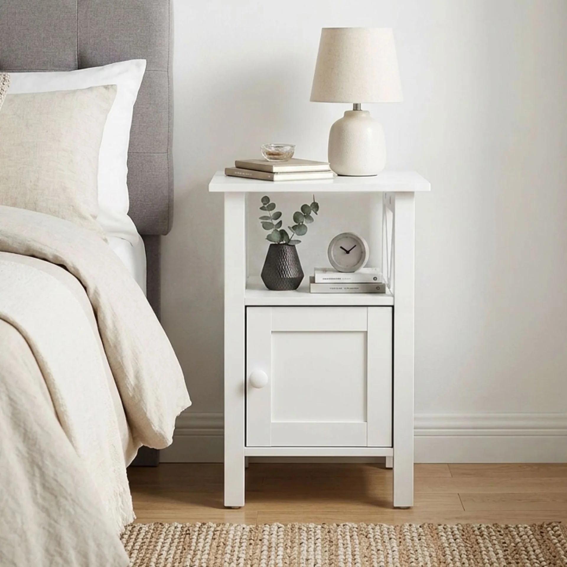 Wister 1 Door Storage Cabinet - White - Image 3