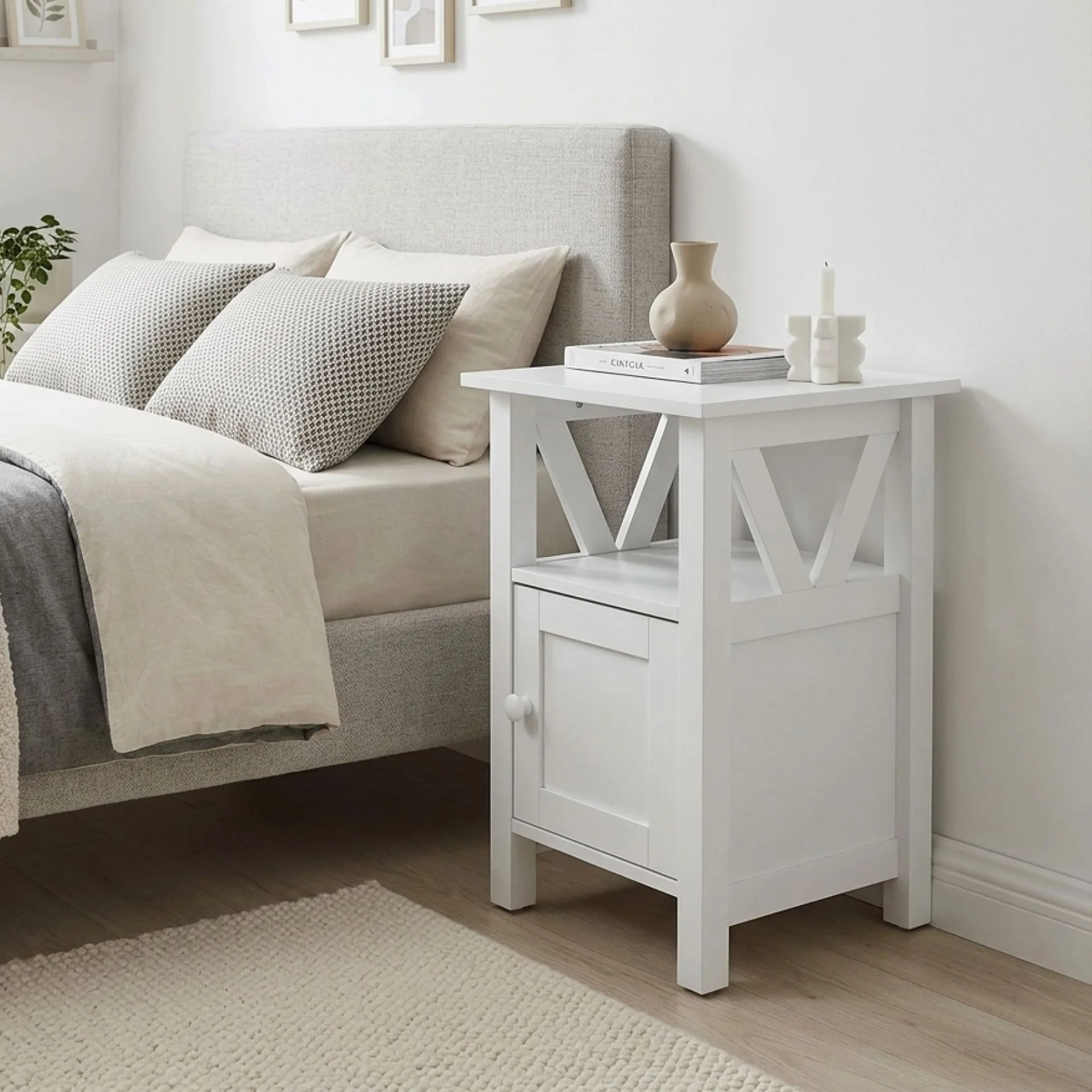 Wister 1 Door Storage Cabinet - White - Image 5
