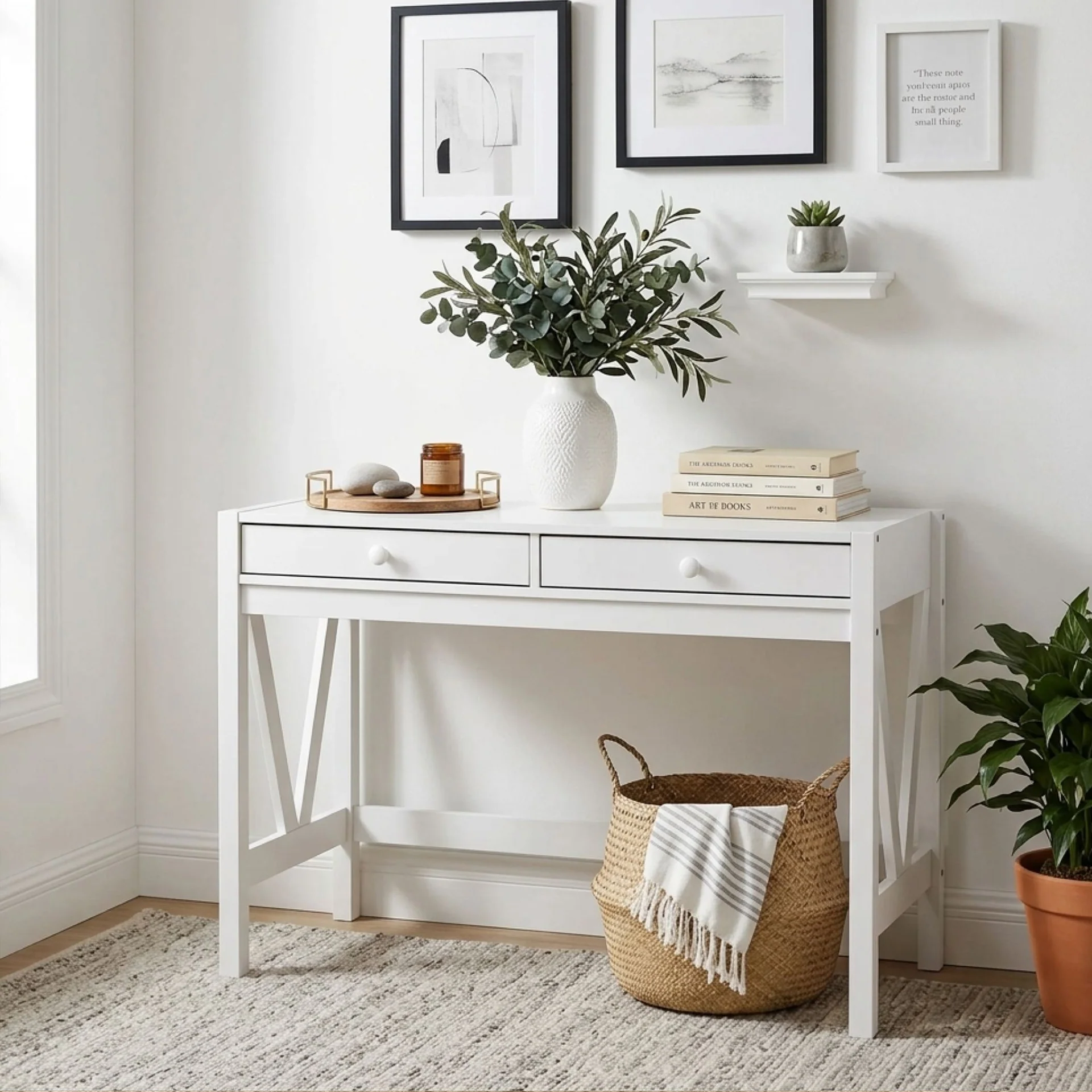 Wister Console Table - White - Image 5