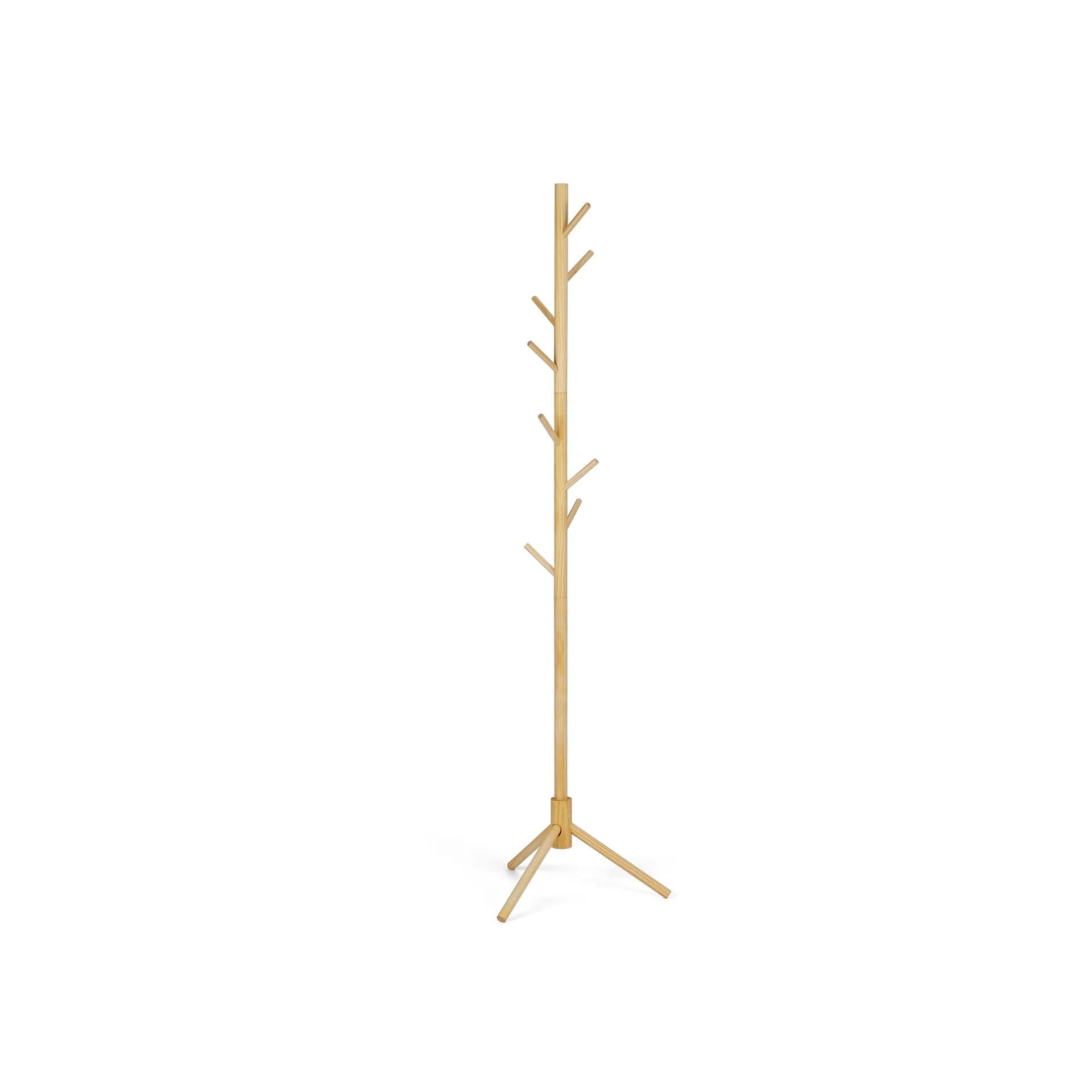 Wooden Clothes Rack Coat Rack Stand - Wood - Image 2