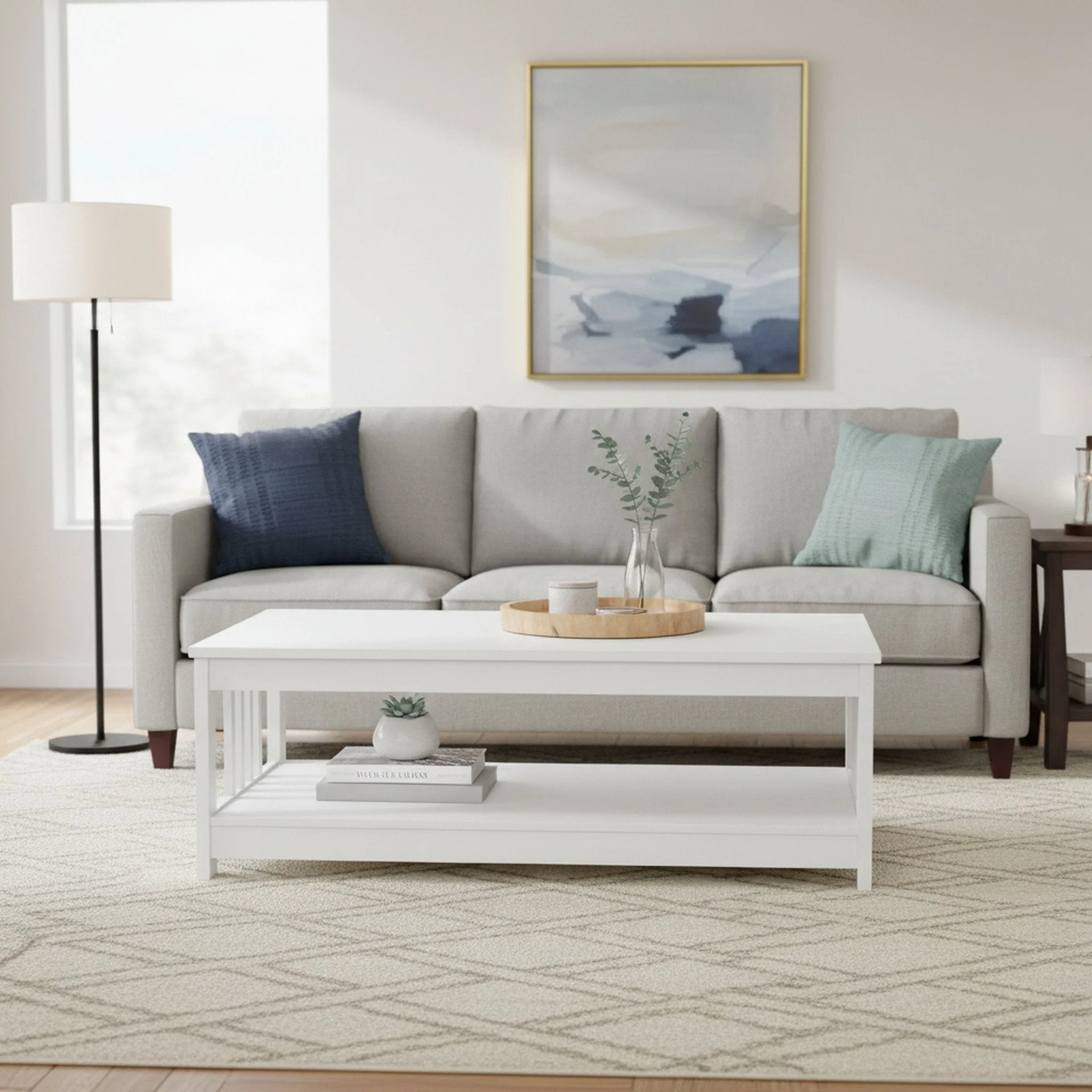 Wular Rectangle Coffee Table - White - Image 8