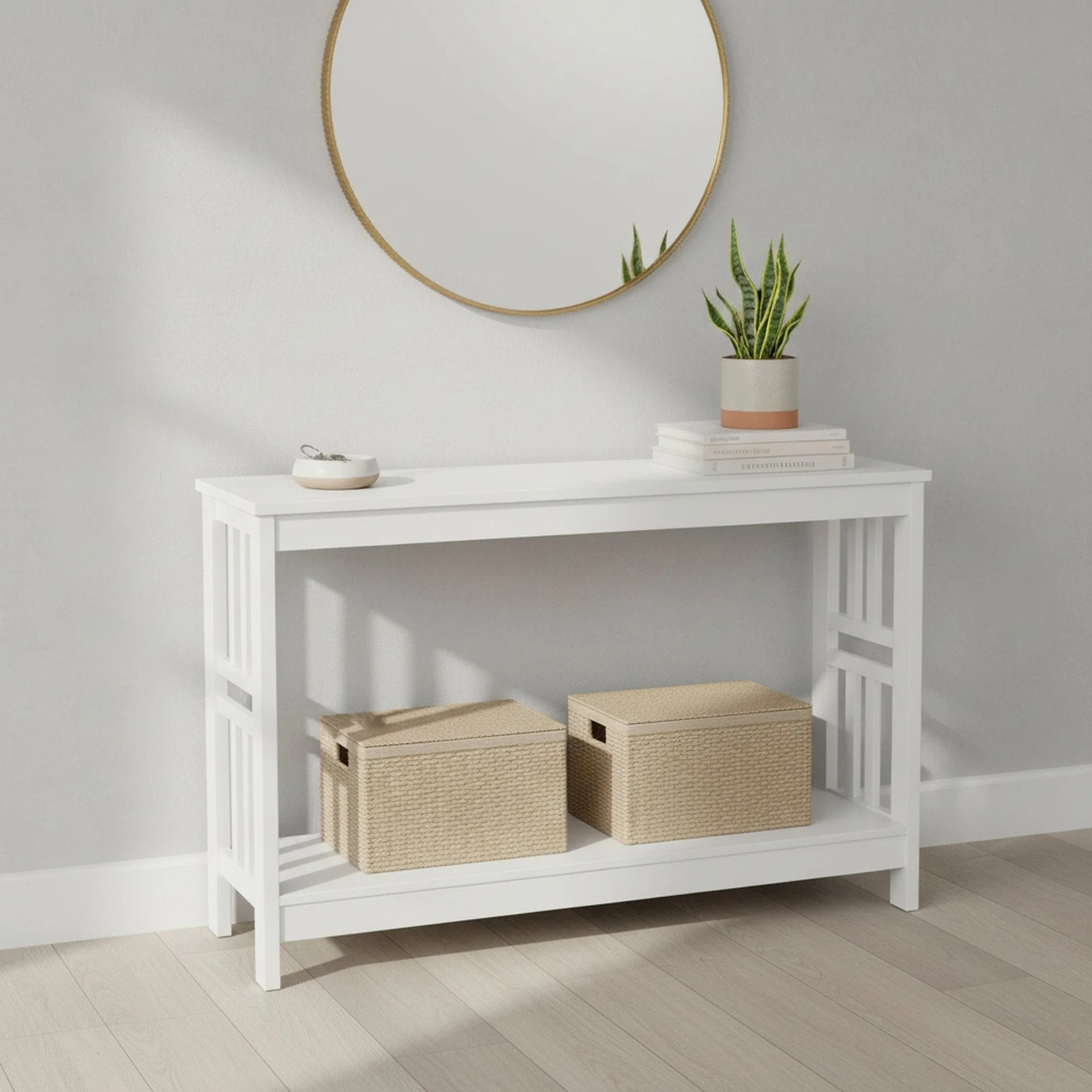 Wular Wooden Console Table - White - Image 5