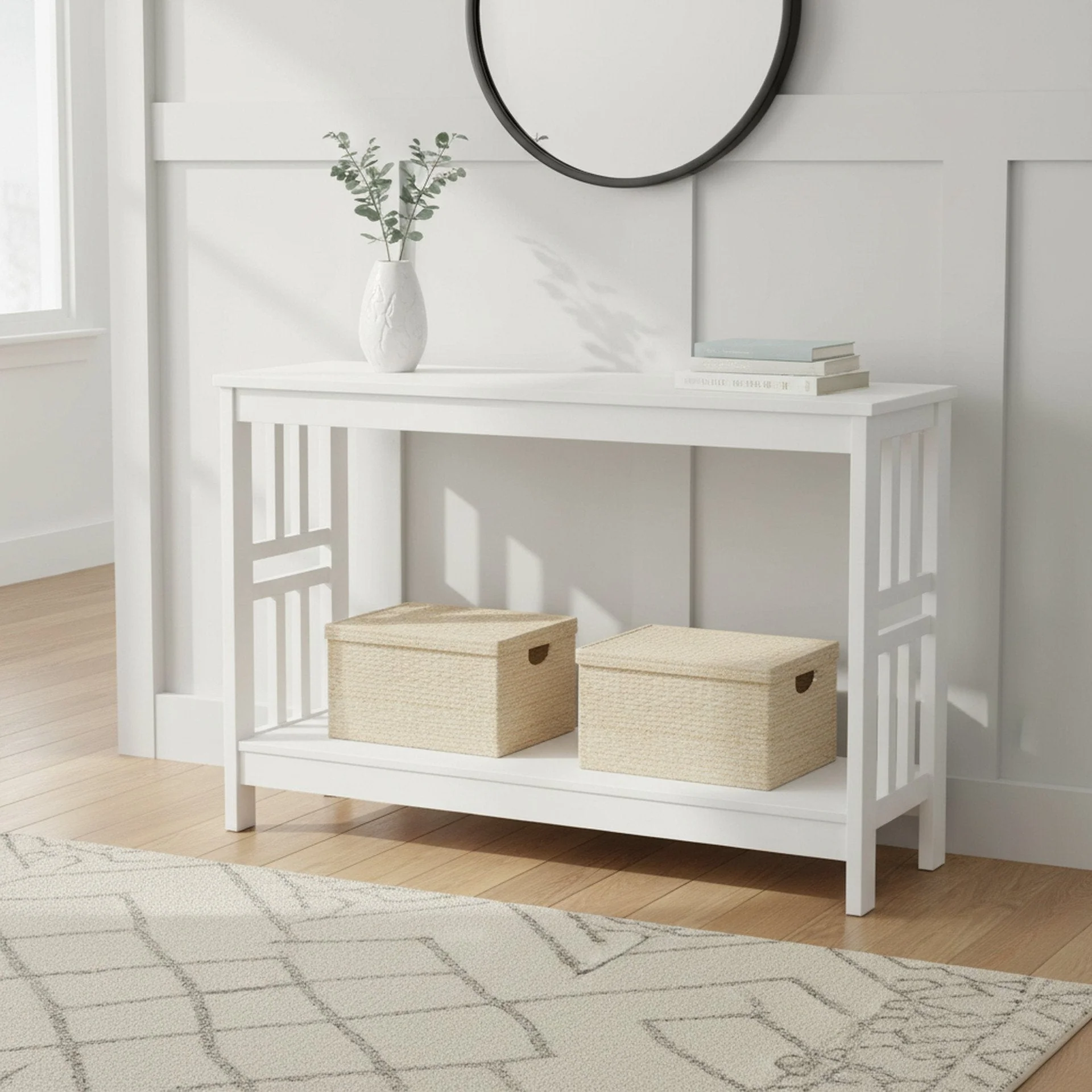Wular Wooden Console Table - White - Image 8