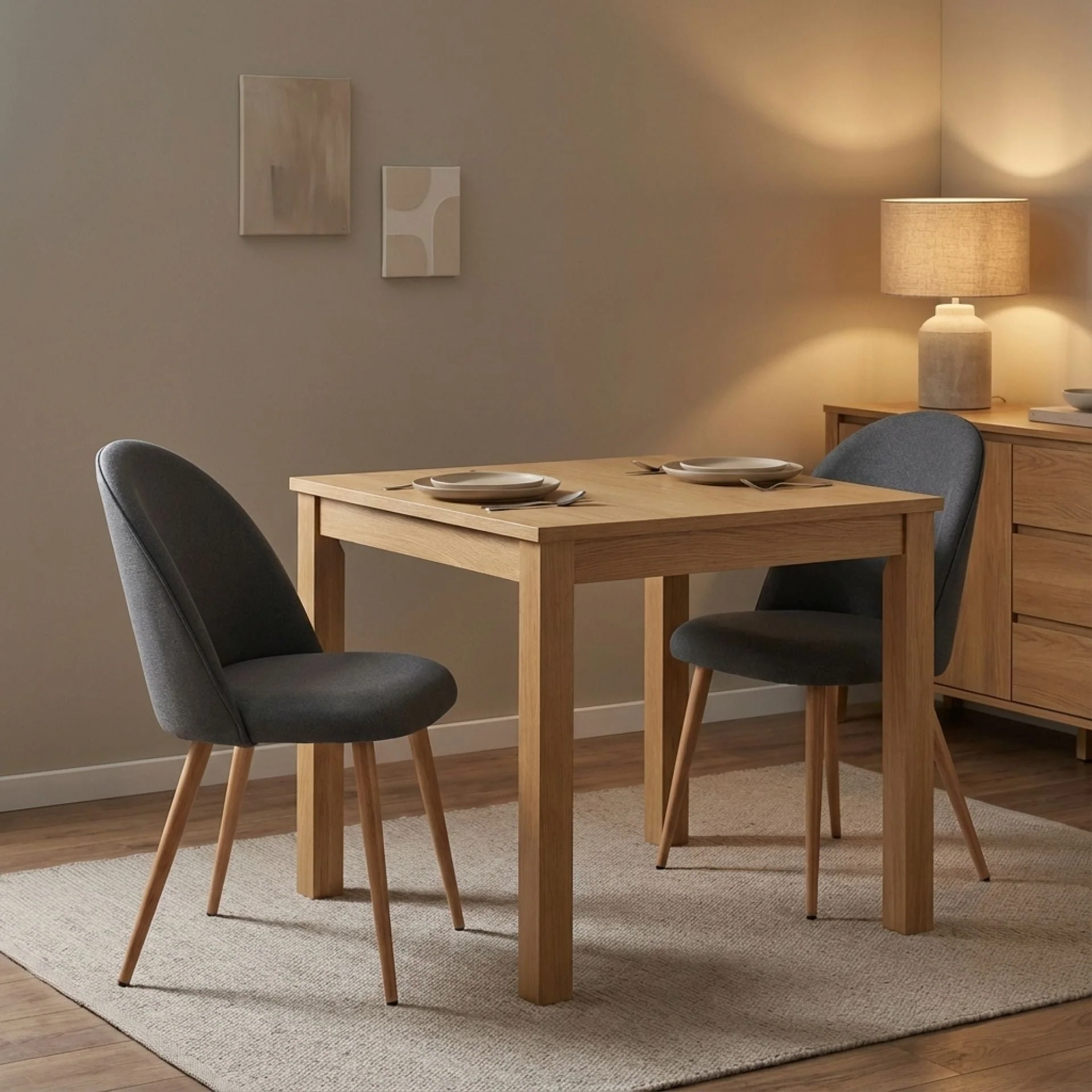 Wyatt Linen Dining Chair - Set of 2 - Dark Grey - Image 3