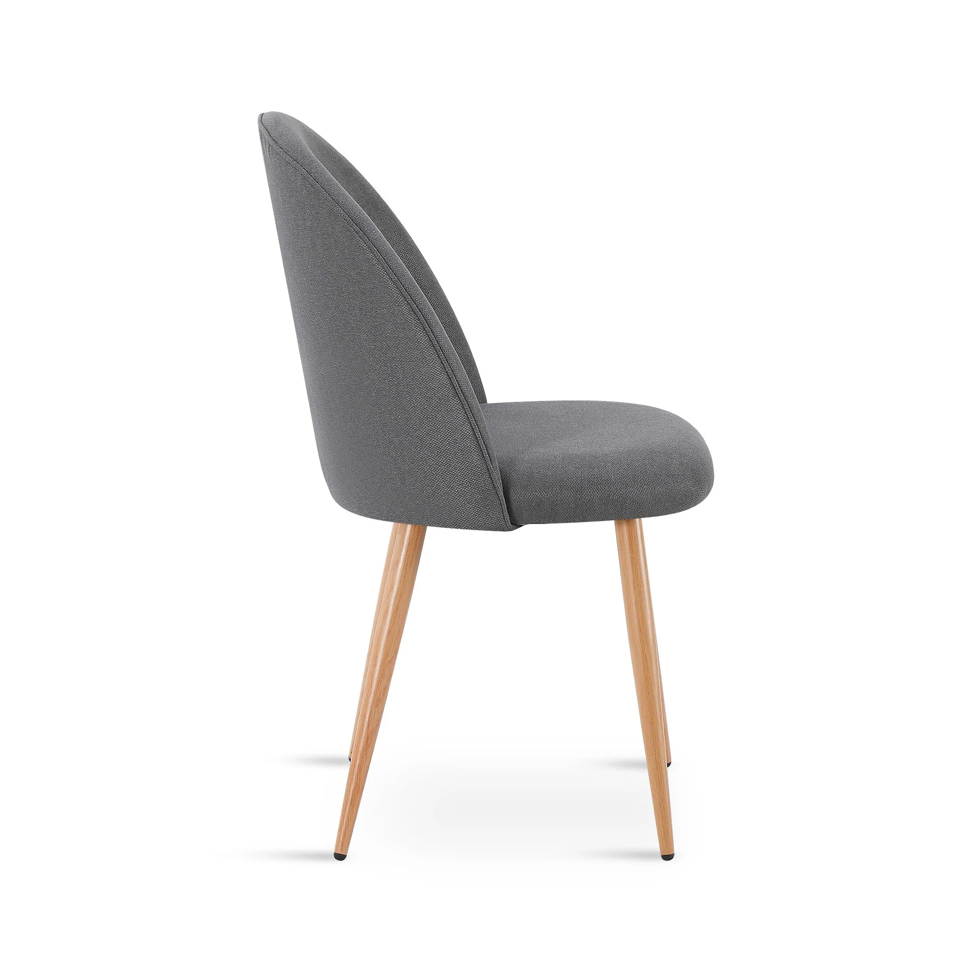 Wyatt Linen Dining Chair - Set of 2 - Dark Grey - Image 6
