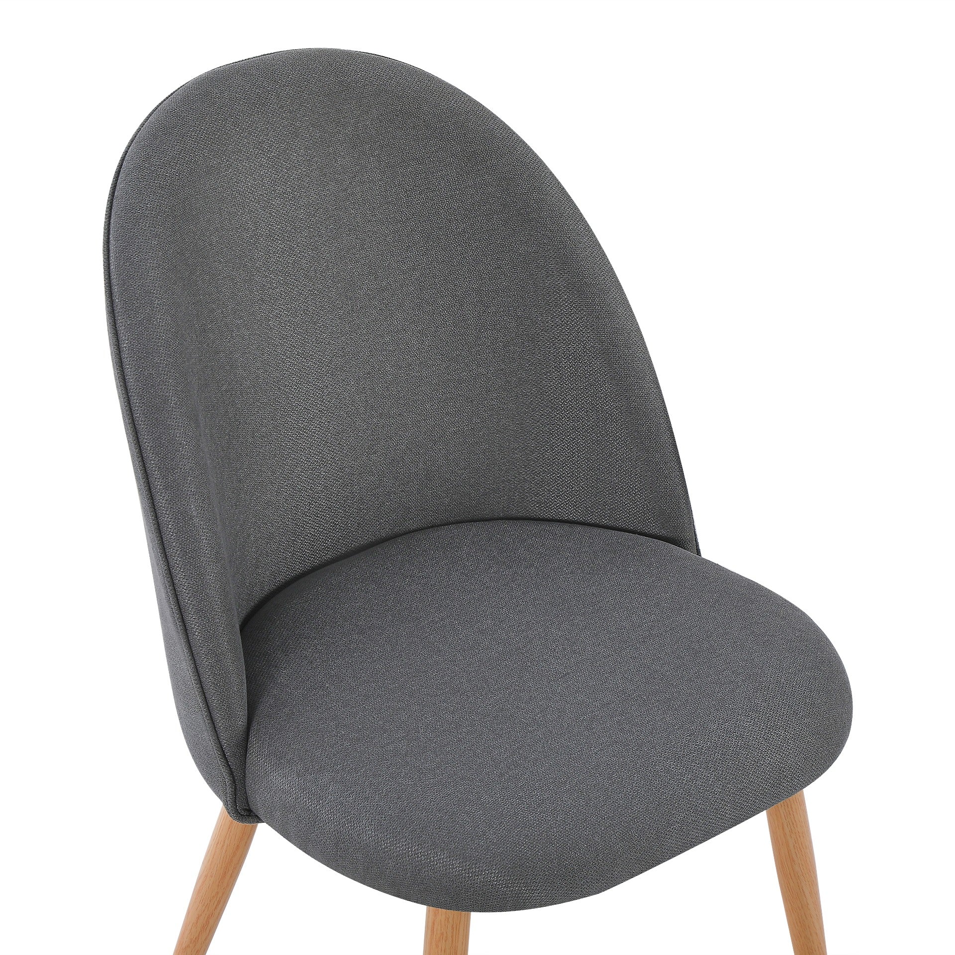 Wyatt Linen Dining Chair - Set of 2 - Dark Grey - Image 8