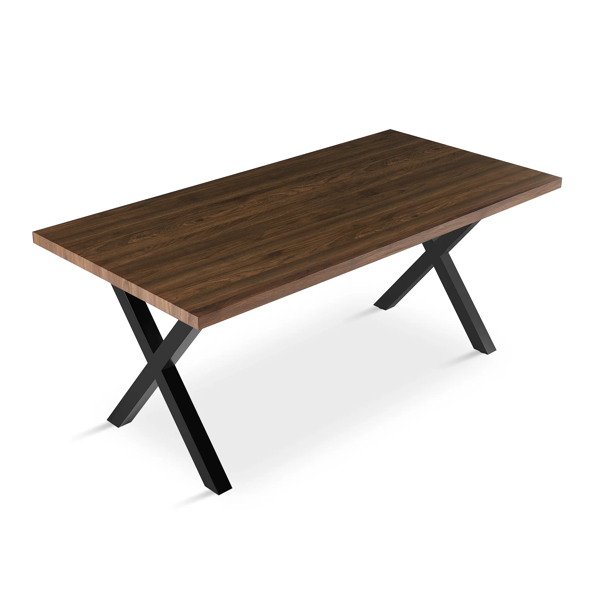Xavron Rectangle Dining Table 180x90cm - Walnut - Image 9