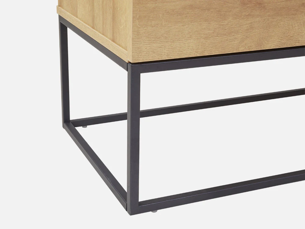 XOAN 4 Drawers Chest Dresser with Mirror - Oak - Image 10