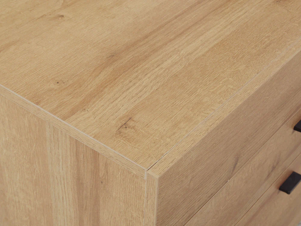 XOAN 4 Drawers Chest Dresser with Mirror - Oak - Image 11