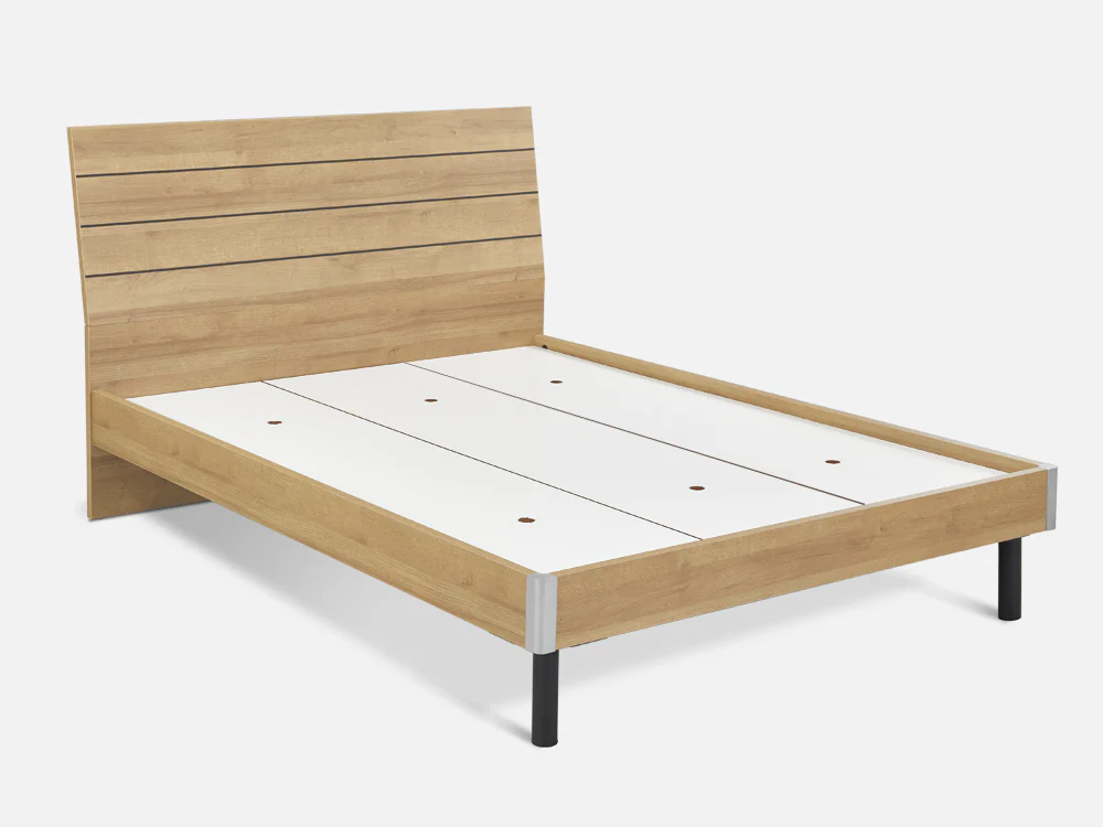 XOAN Double Wooden Bed Frame - Oak - Image 2