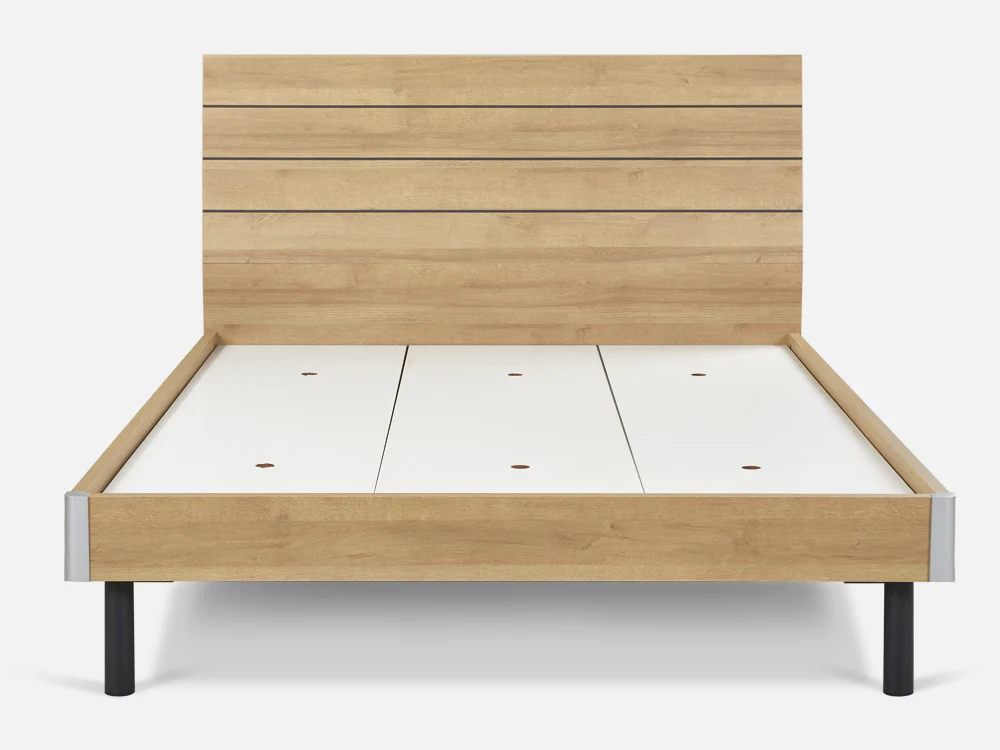 XOAN Double Wooden Bed Frame - Oak - Image 4