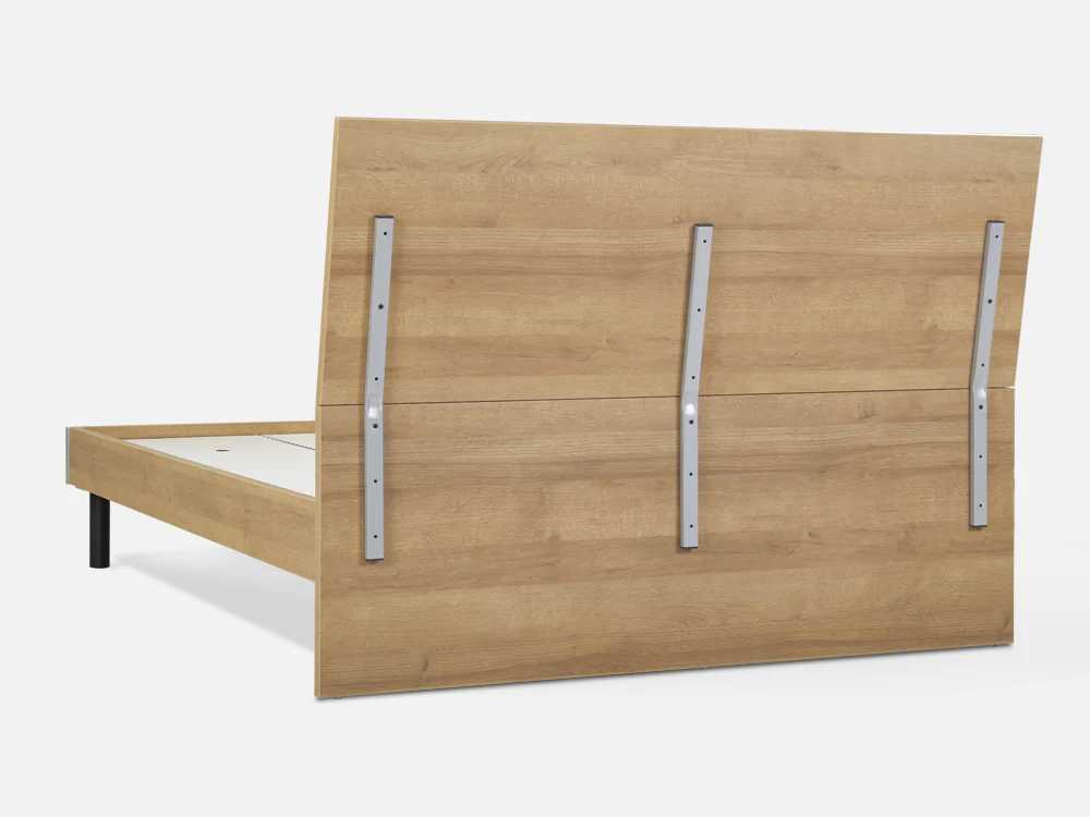 XOAN Double Wooden Bed Frame - Oak - Image 6