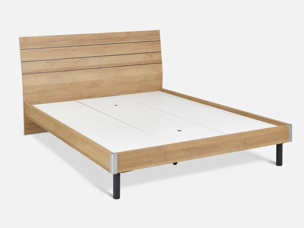 XOAN King Wooden Bed Frame - Oak - Image 2