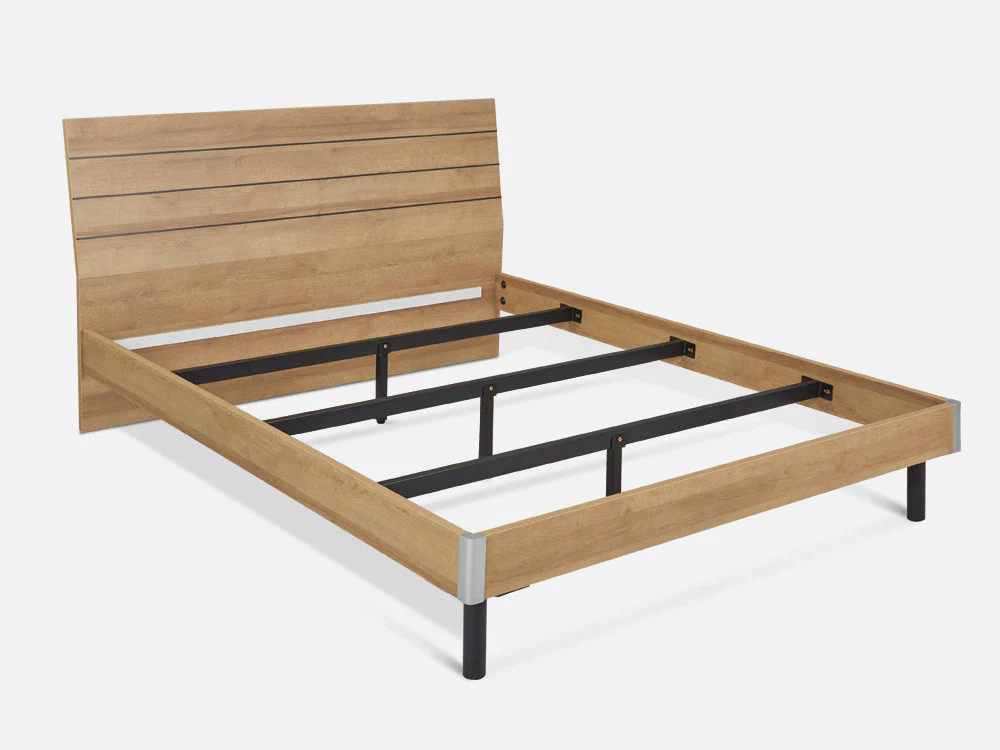 XOAN King Wooden Bed Frame - Oak - Image 3