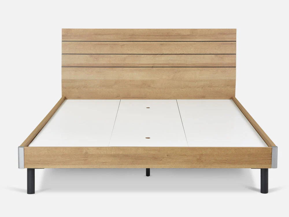 XOAN King Wooden Bed Frame - Oak - Image 4