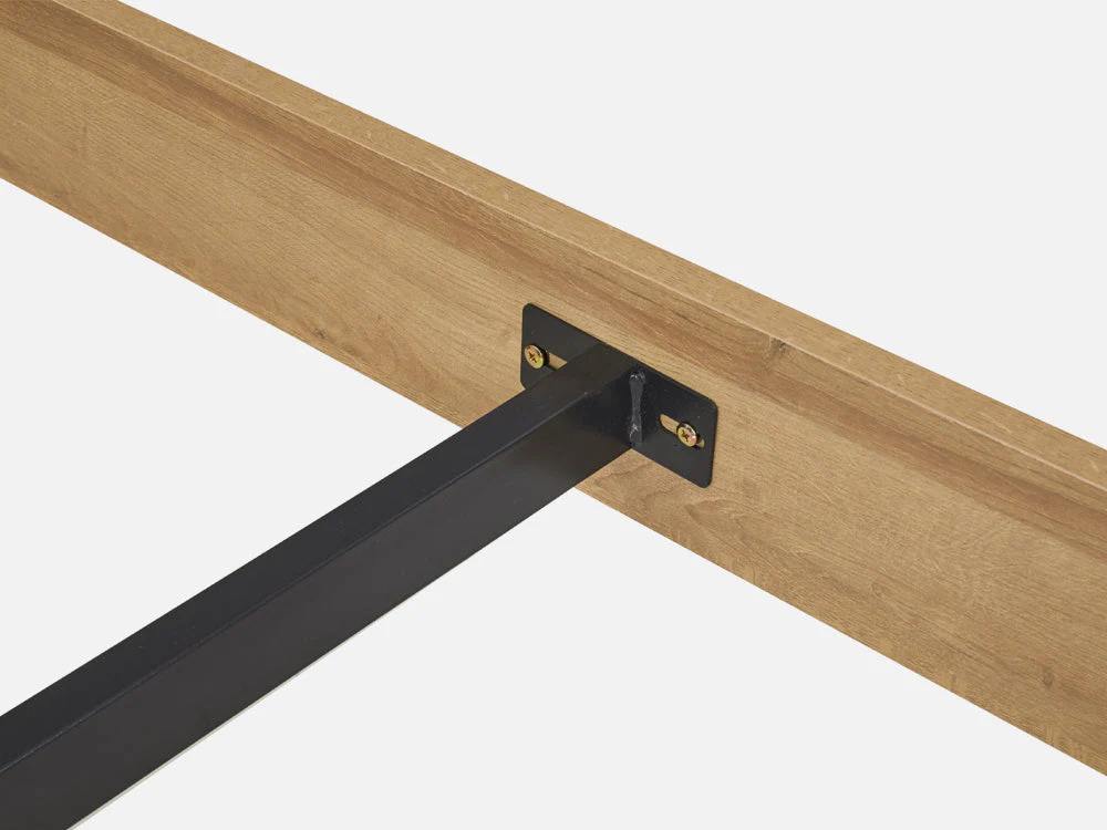 XOAN King Wooden Bed Frame - Oak - Image 7