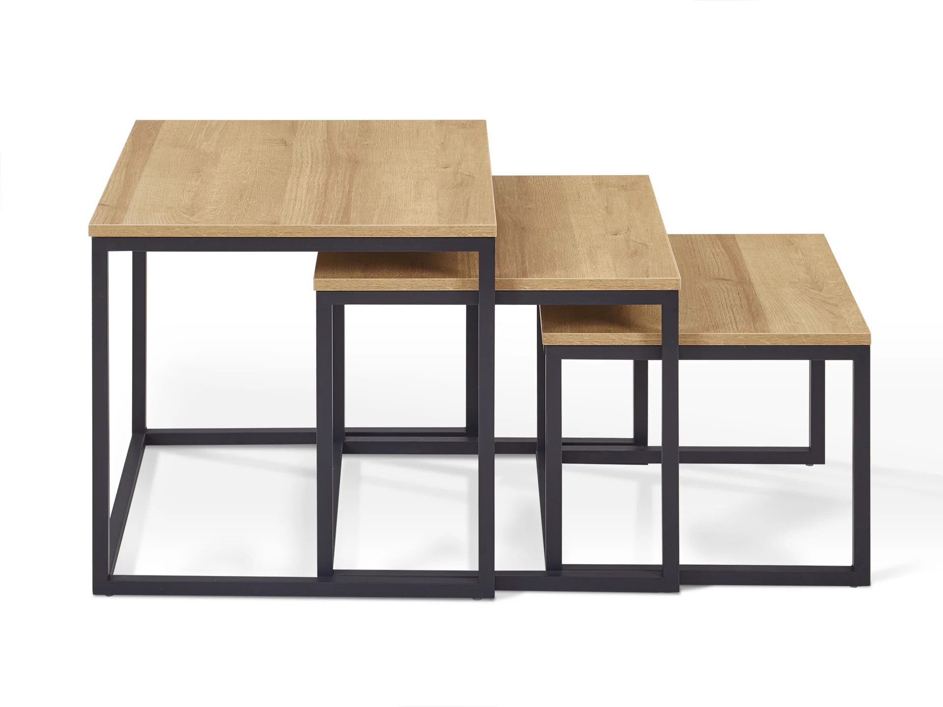 Xoan Nesting Coffee Table 3pcs - Oak - Image 5