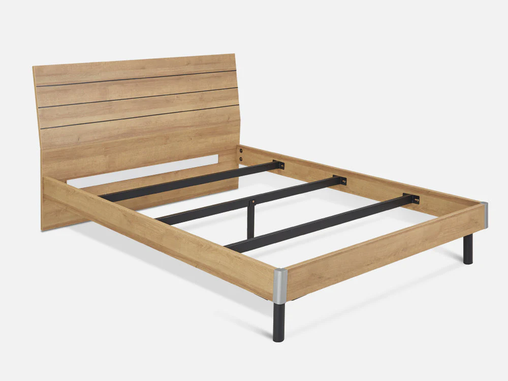 XOAN Queen Wooden Bed Frame - Oak - Image 3