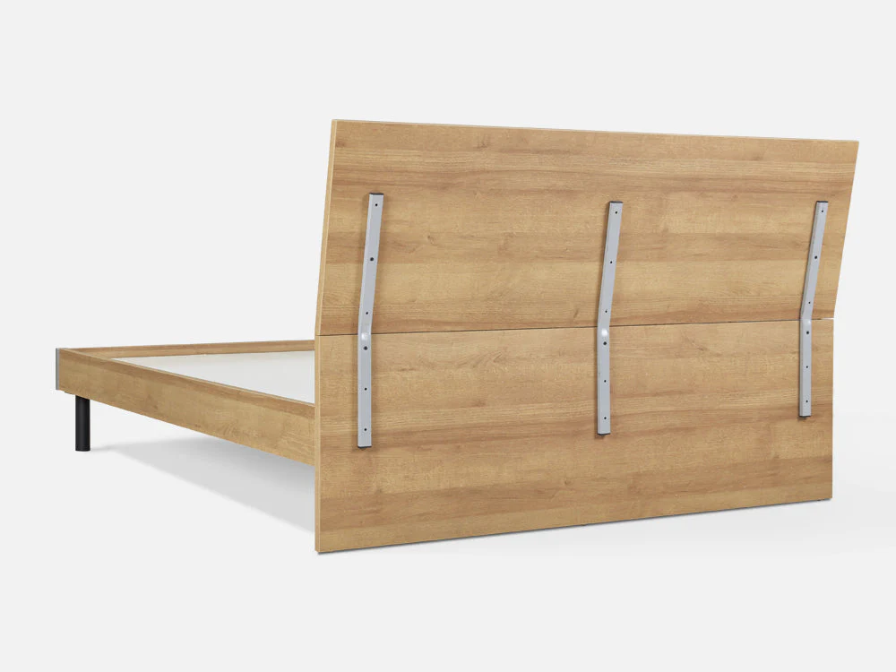 XOAN Queen Wooden Bed Frame - Oak - Image 6