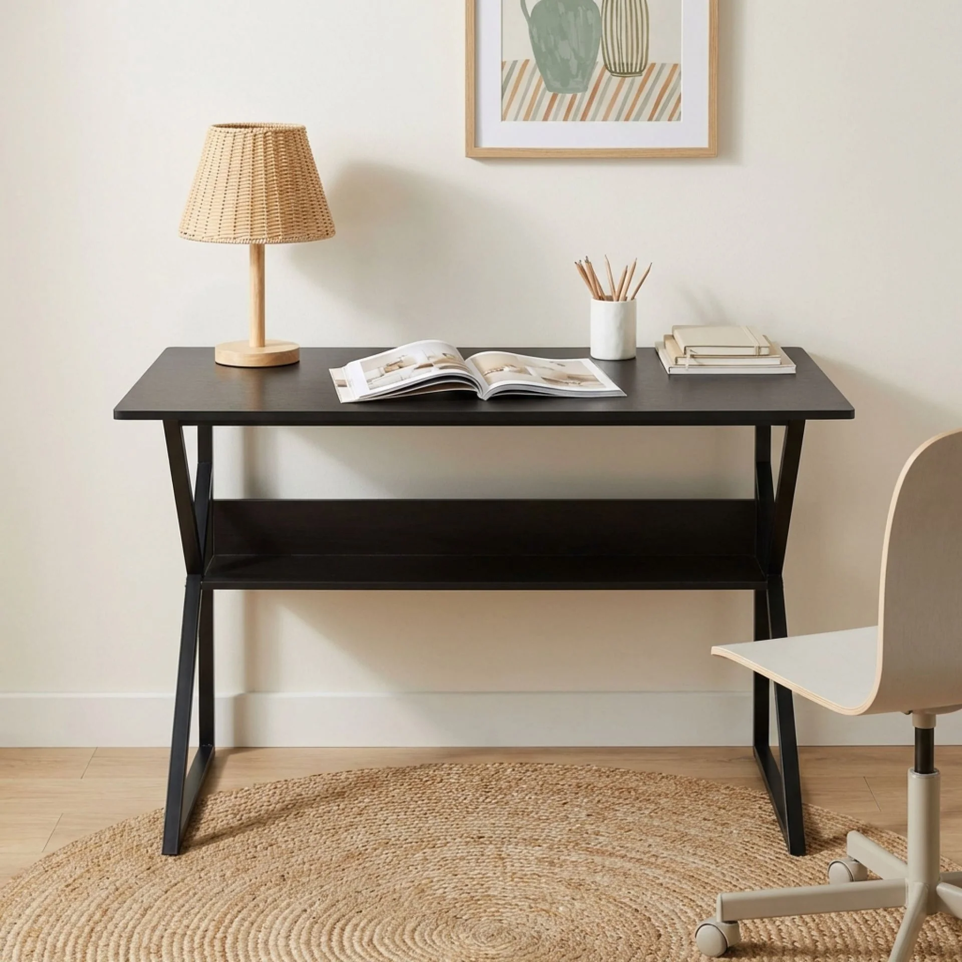 Yael 120cm Computer Desk - Black Walnut - Image 4