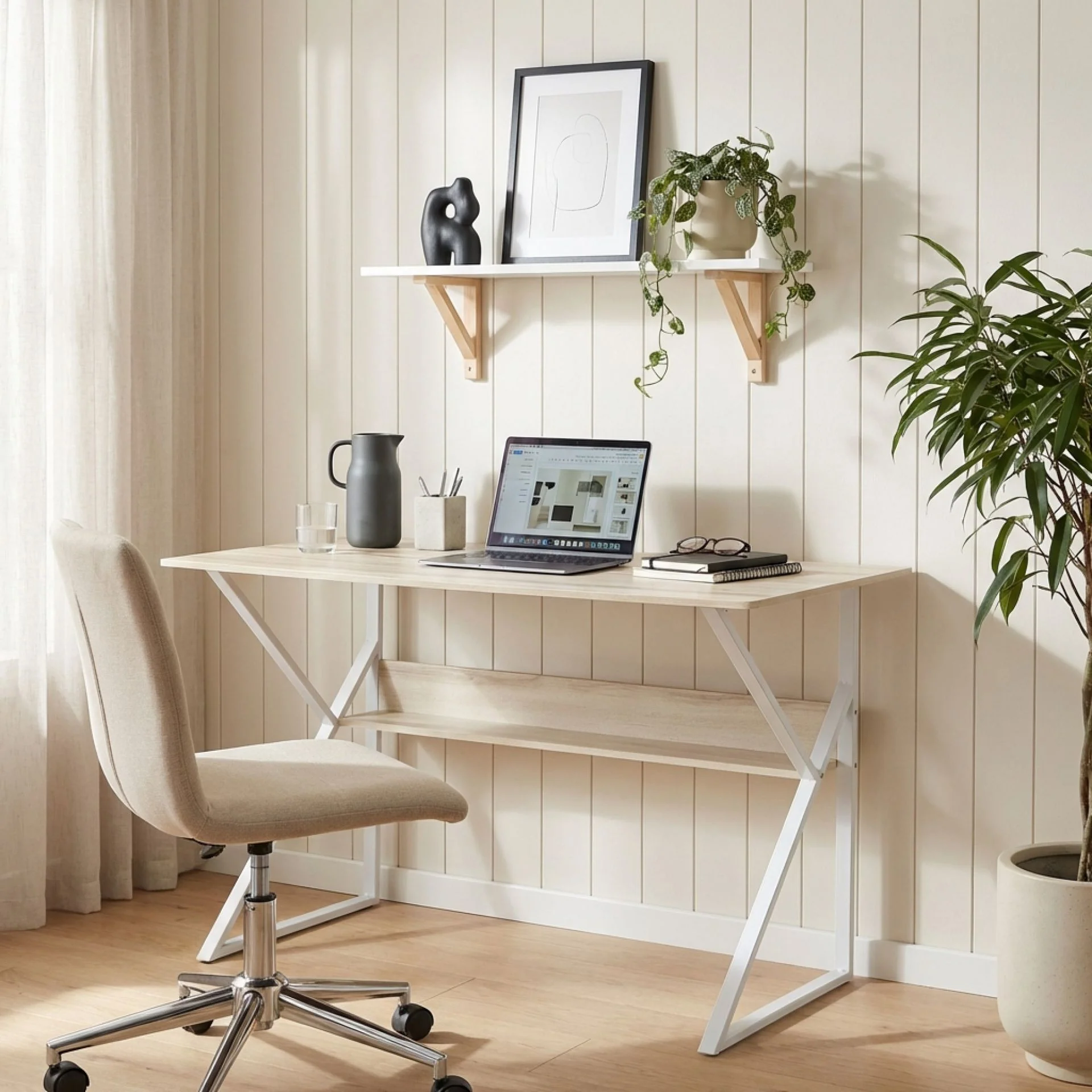 Yael 120cm Computer Desk - Maple - Image 4