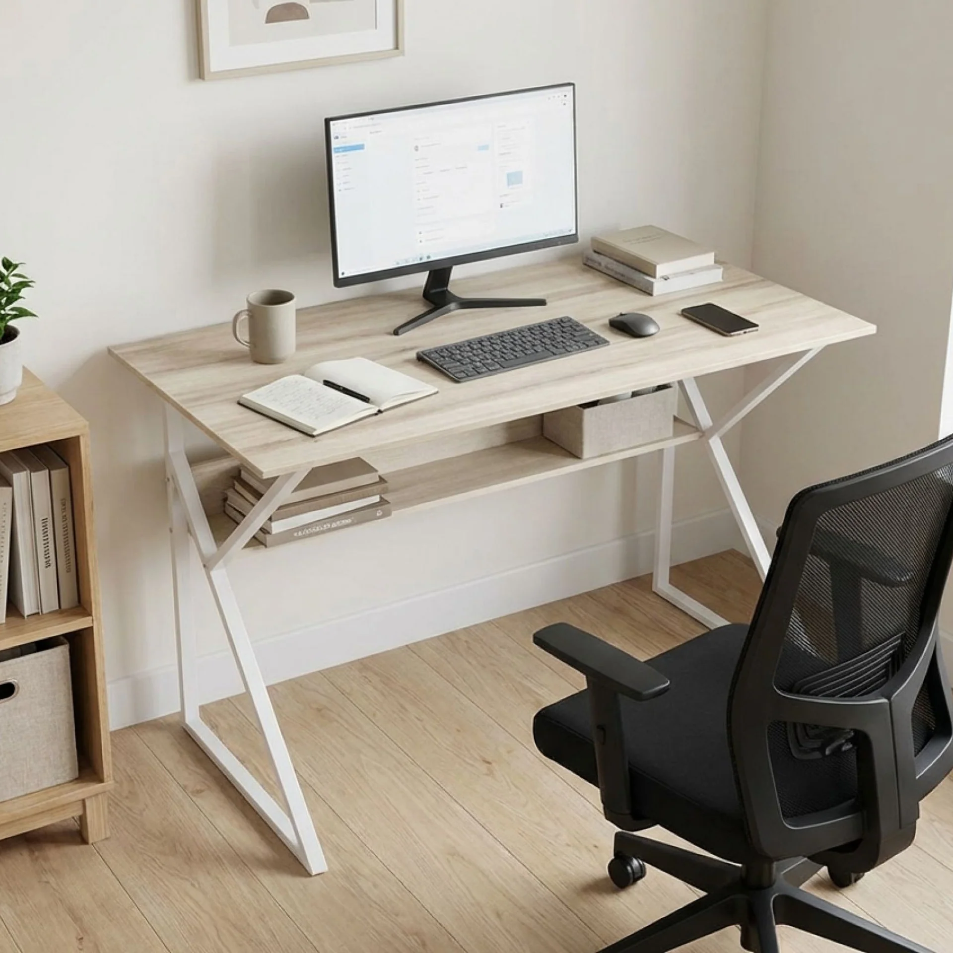 Yael 120cm Computer Desk - Maple - Image 5