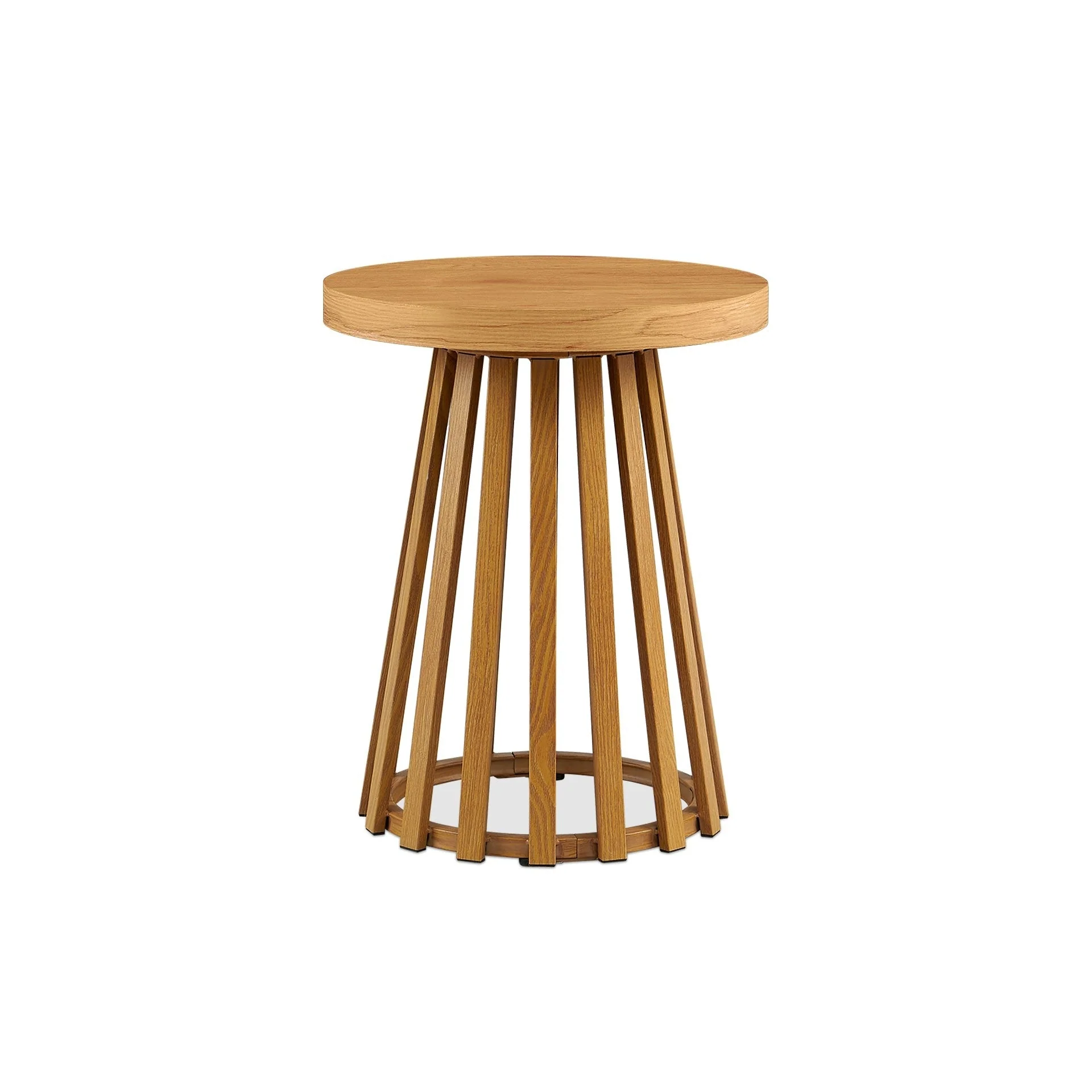 Yardley Round Coffee Table 45cm - Oak - Image 6