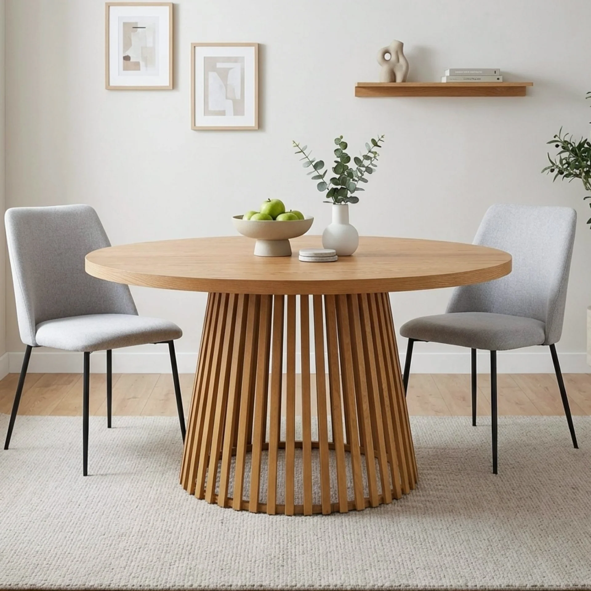 Yardley Round Dining Table 140 x 75cm - Oak - Image 3