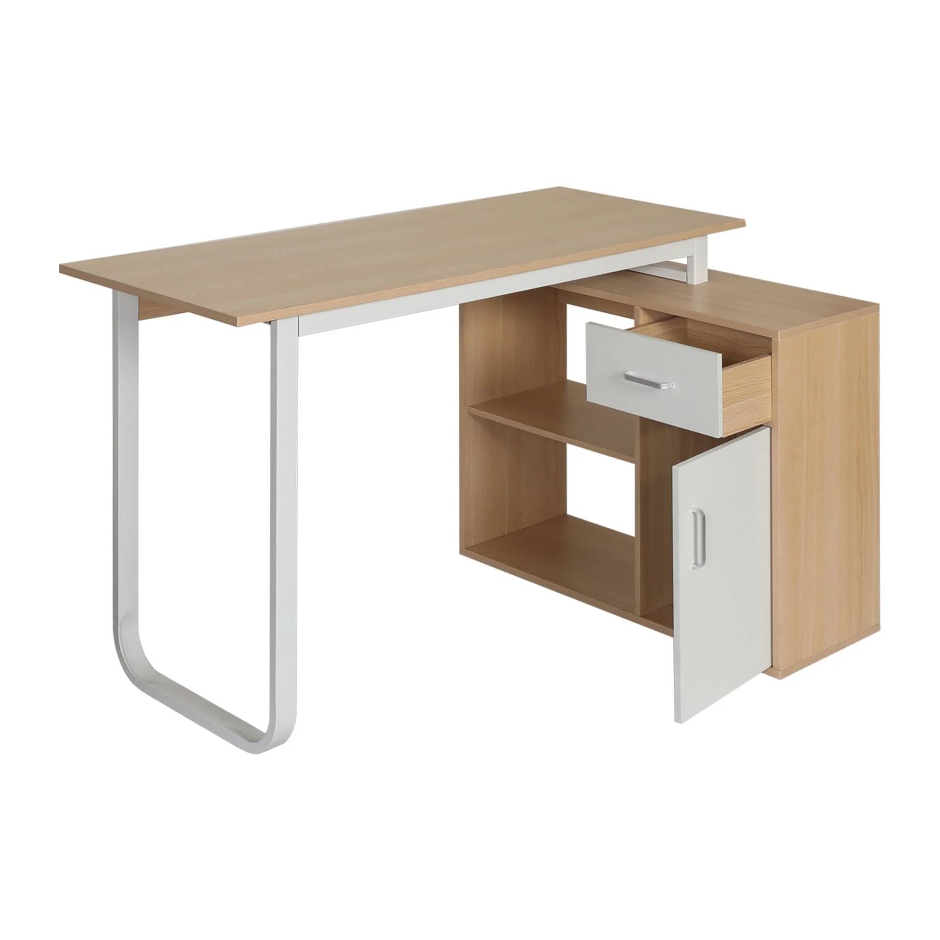 Yates 120cm Computer Desk with Right Cabinet - Oak - Image 7