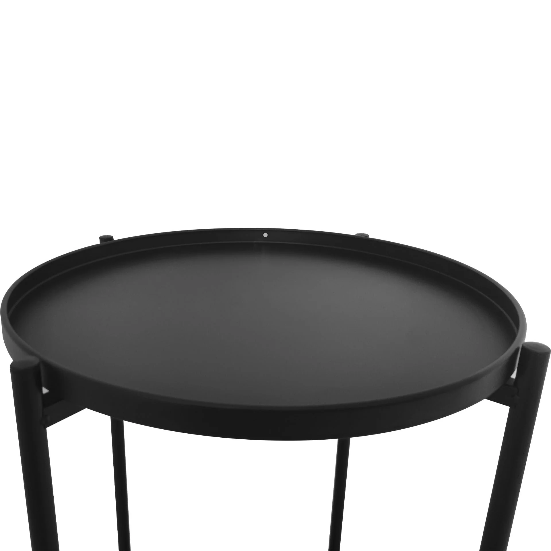 Zen Round Coffee Table with Shelf - Black - Image 7