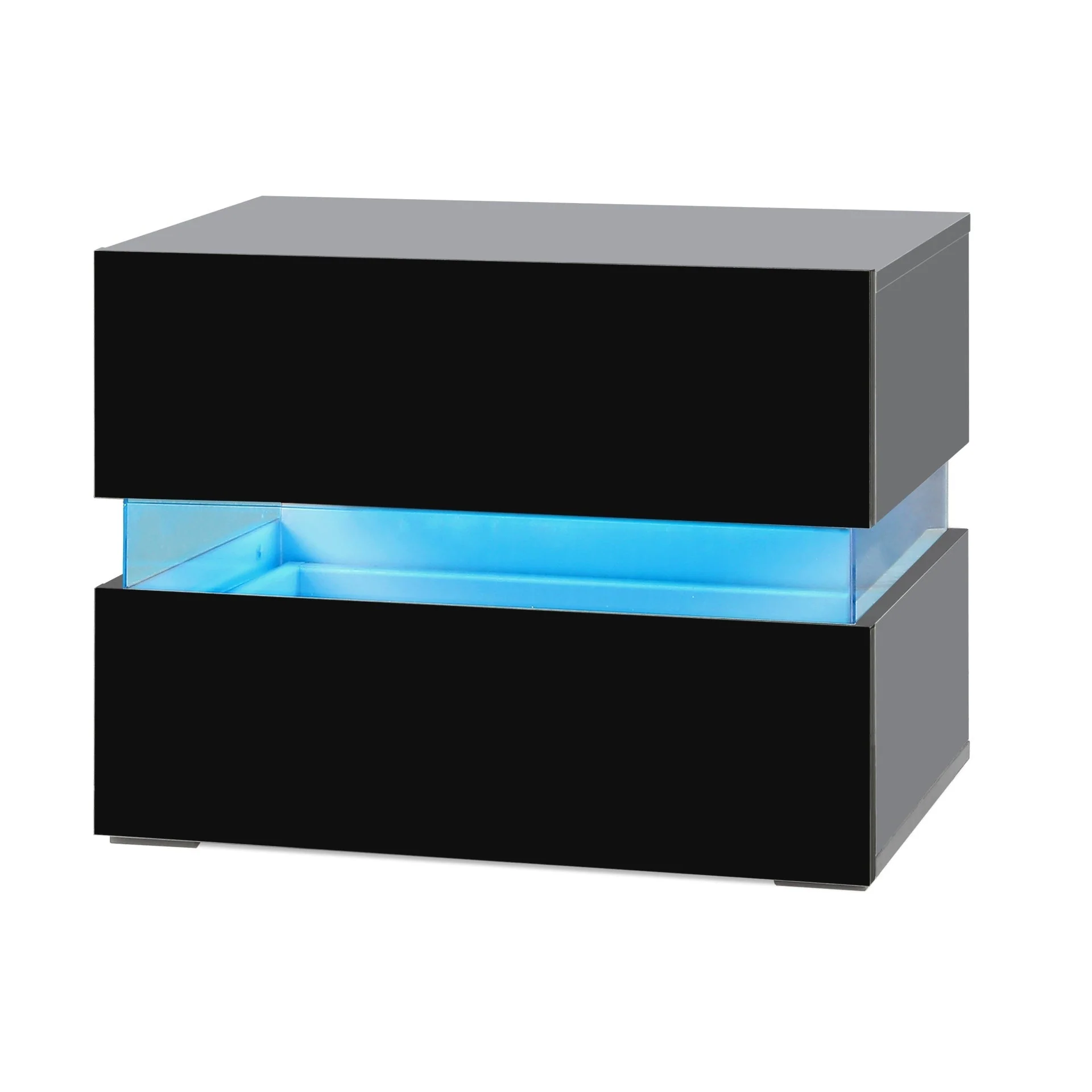 Zion LED Bedside Table - Black - Image 4