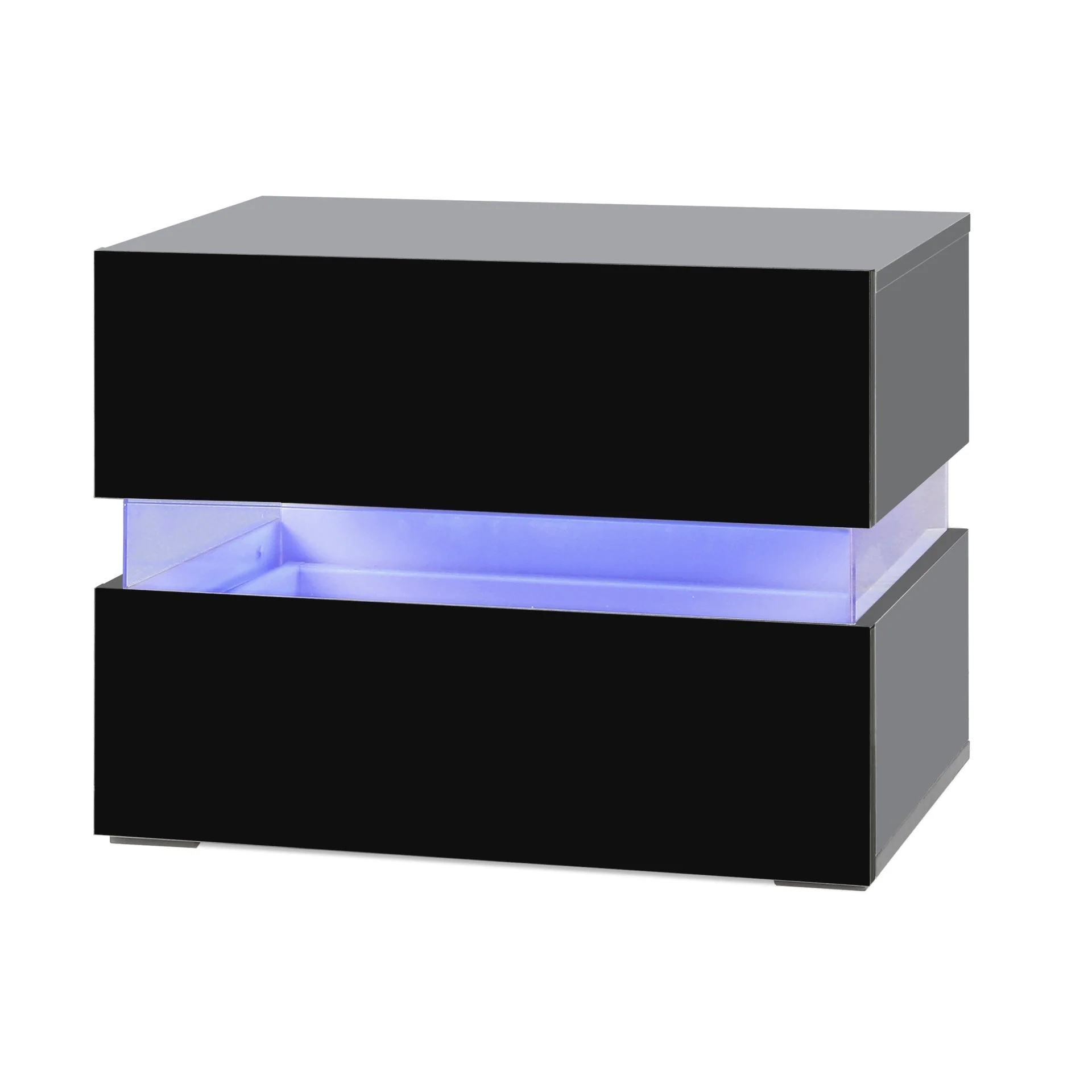 Zion LED Bedside Table - Black - Image 5