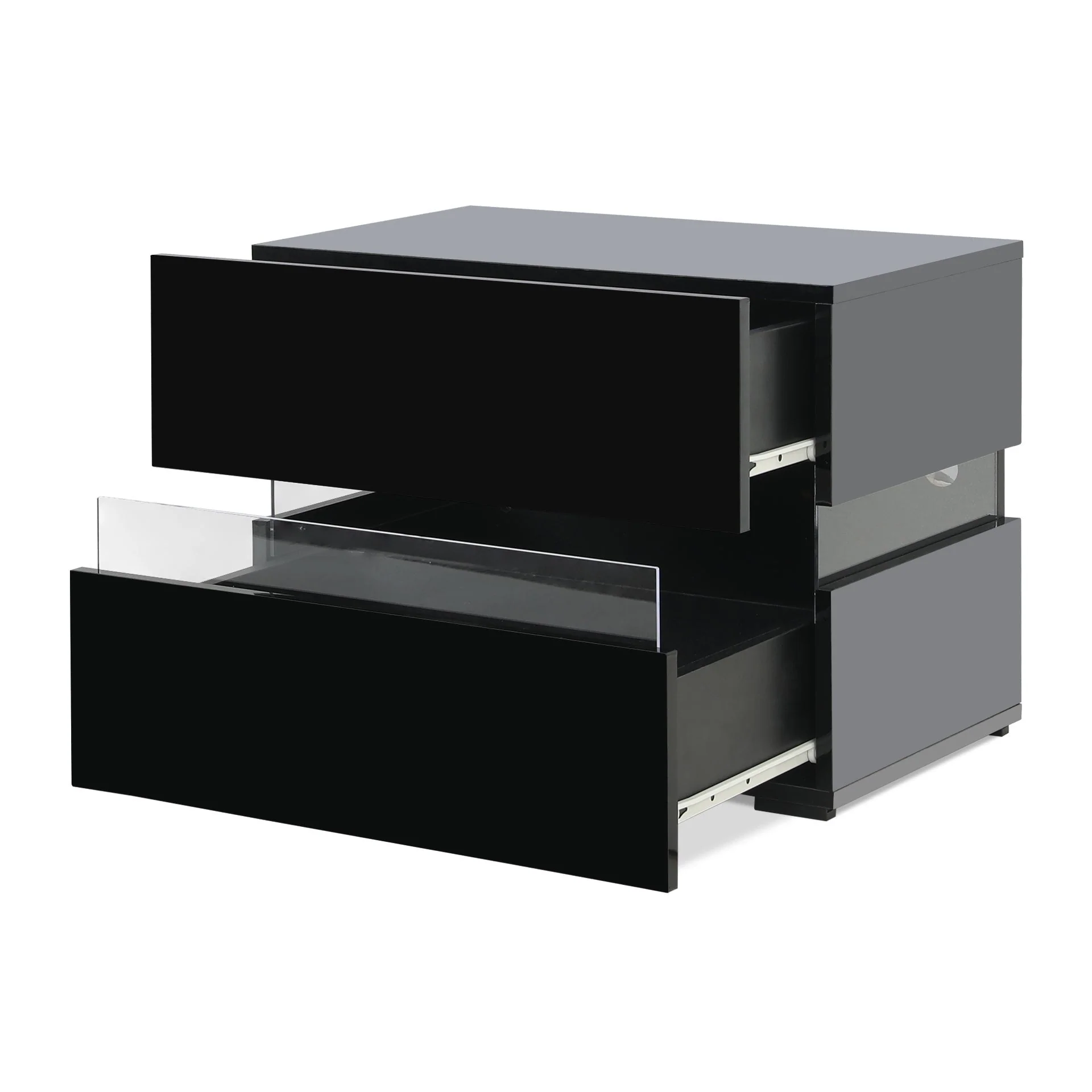 Zion LED Bedside Table - Black - Image 8