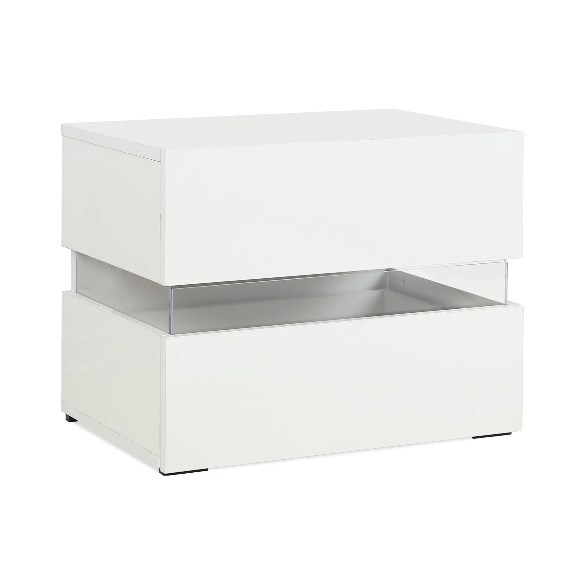 Zion LED Bedside Table - White - Image 5