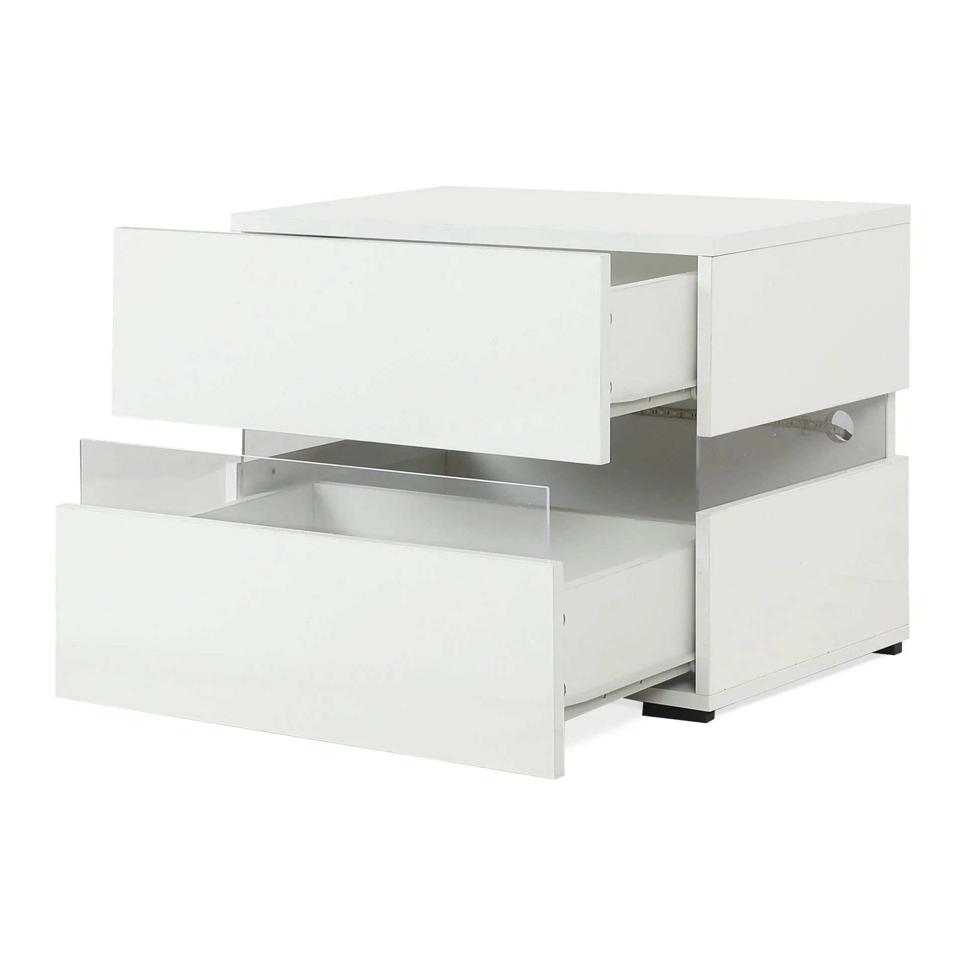 Zion LED Bedside Table - White - Image 7