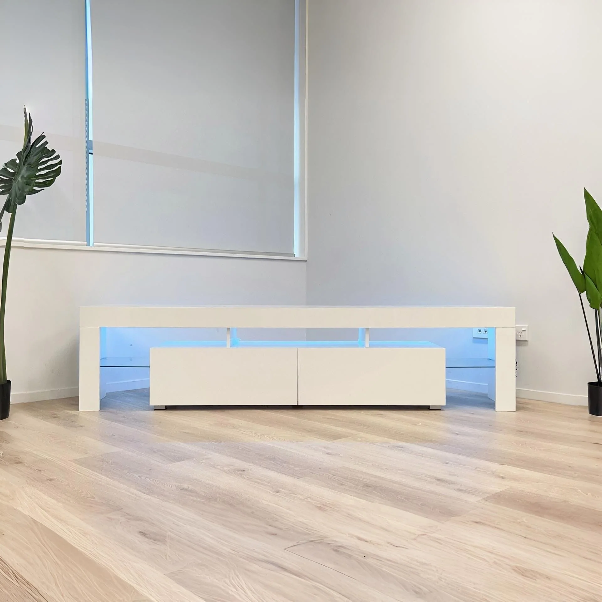 Zoar 1.9m LED Entertainment Unit - White - Image 8