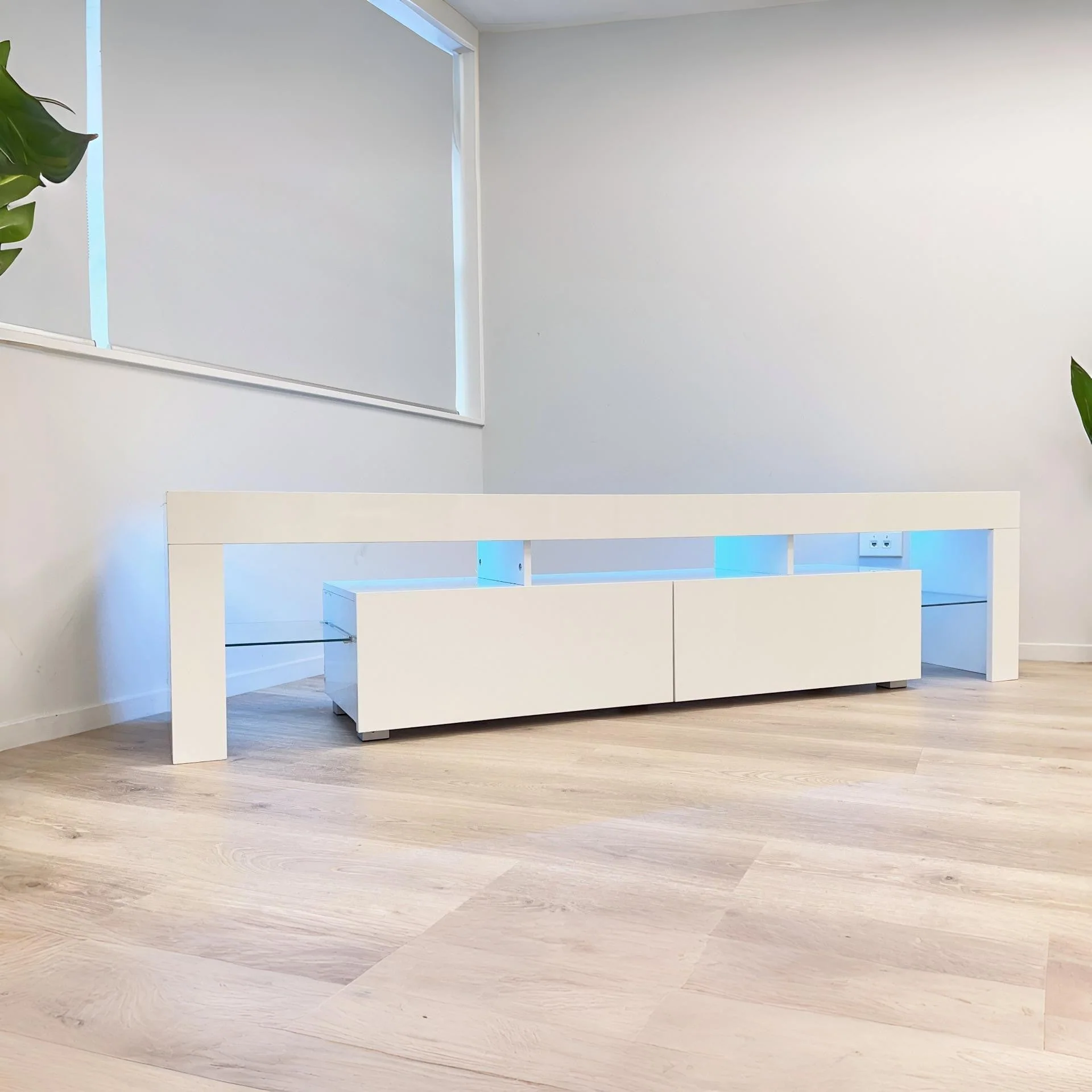 Zoar 1.9m LED Entertainment Unit - White - Image 9